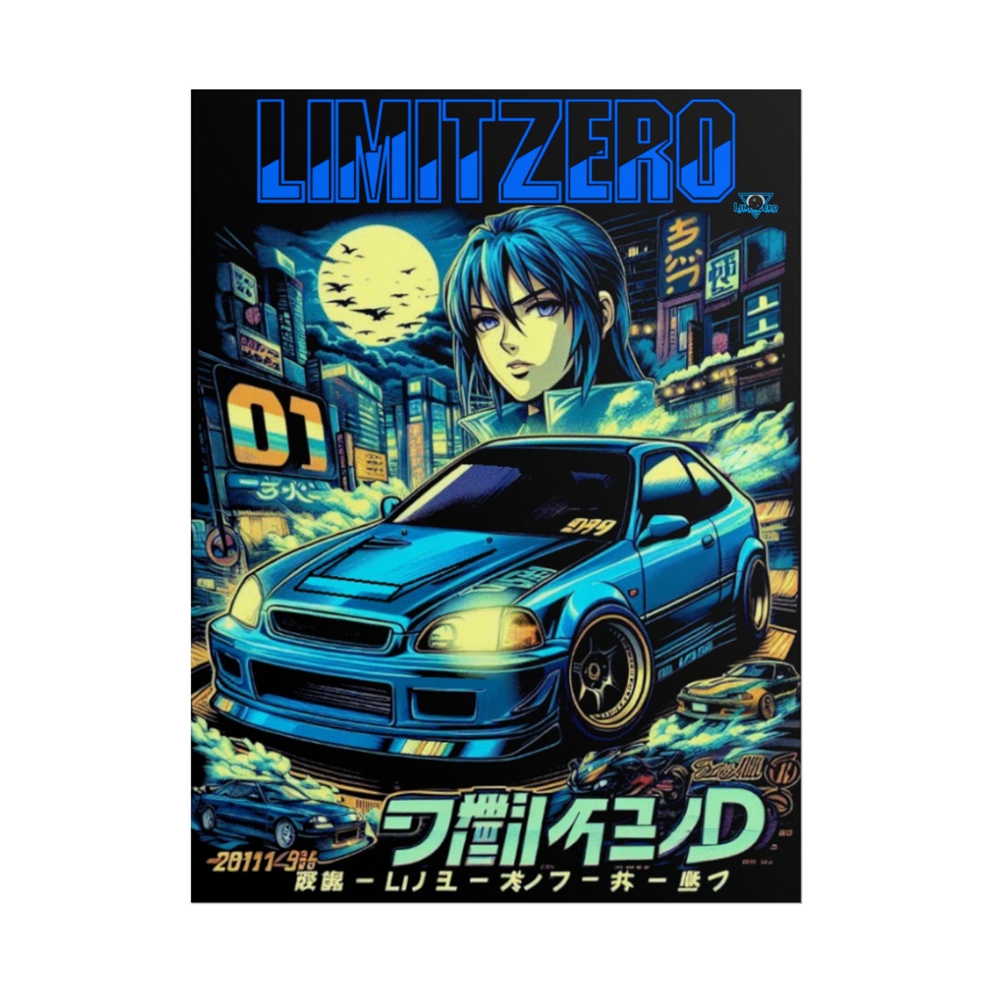 LimitZero Initial.DD Midnight Rolled Posters