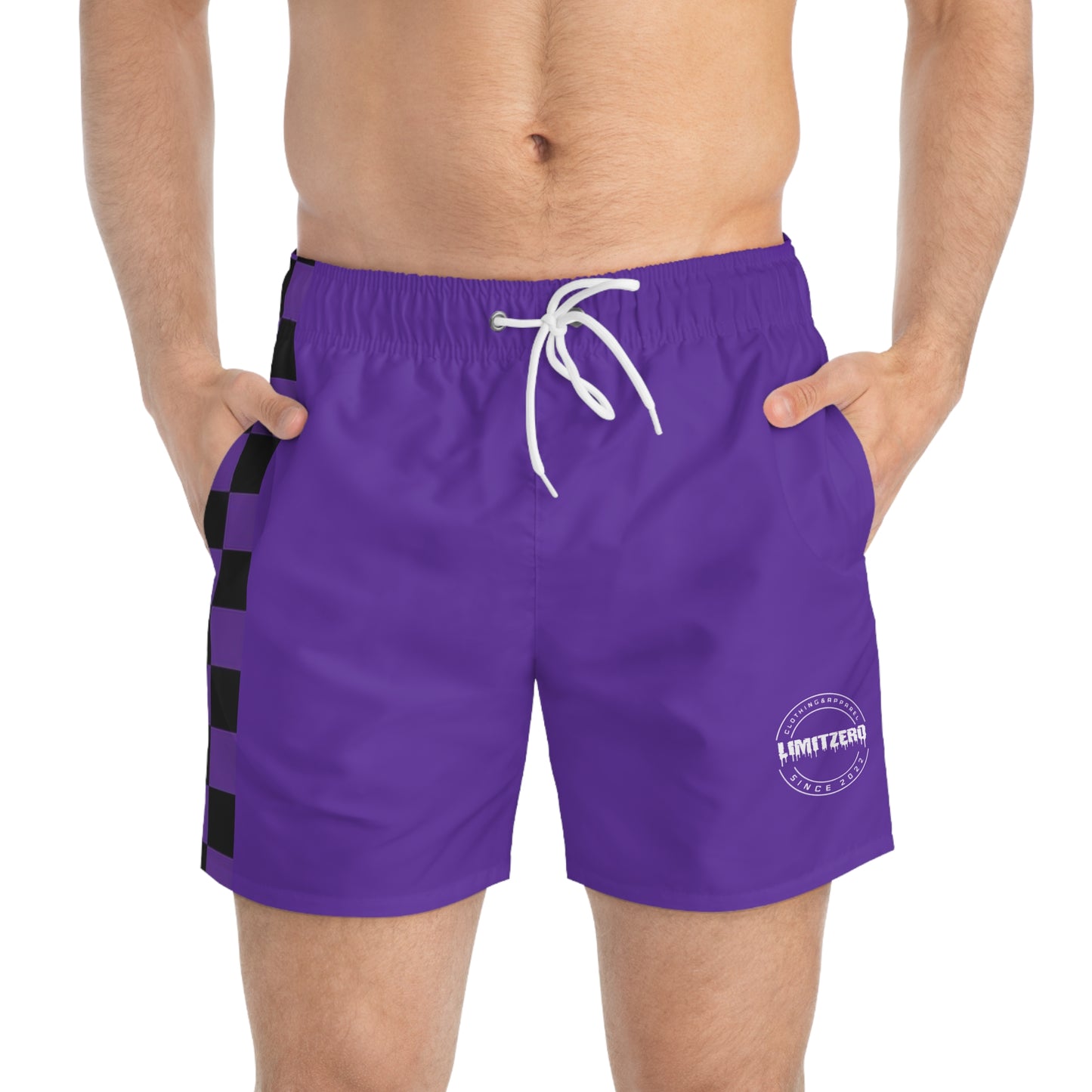 LimitZero checkered Purple Surf Shorts V3
