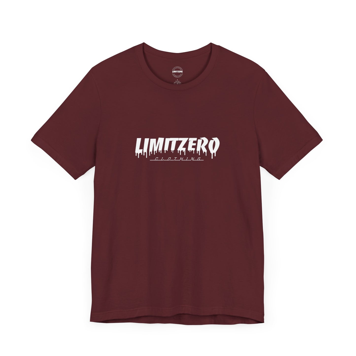 LimitZero Front White Curved Drip Logo Tee