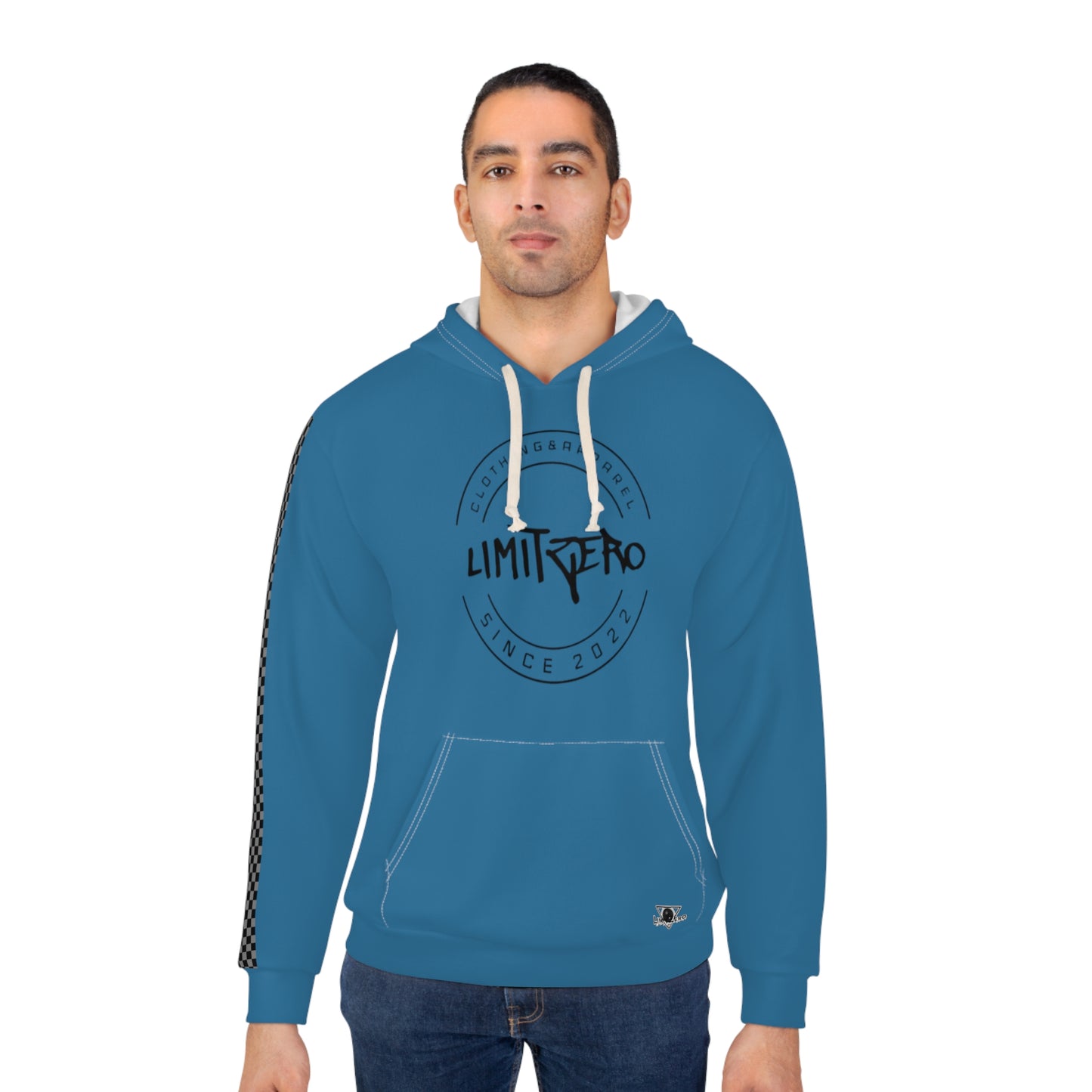 LimitZero Dark Blue/Black Unisex Pullover Hoodie