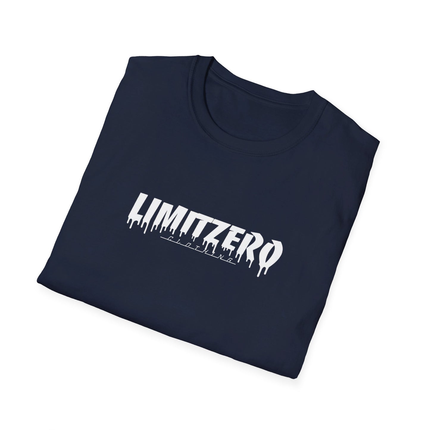 LimitZero Front White Curved Drip Logo Tee