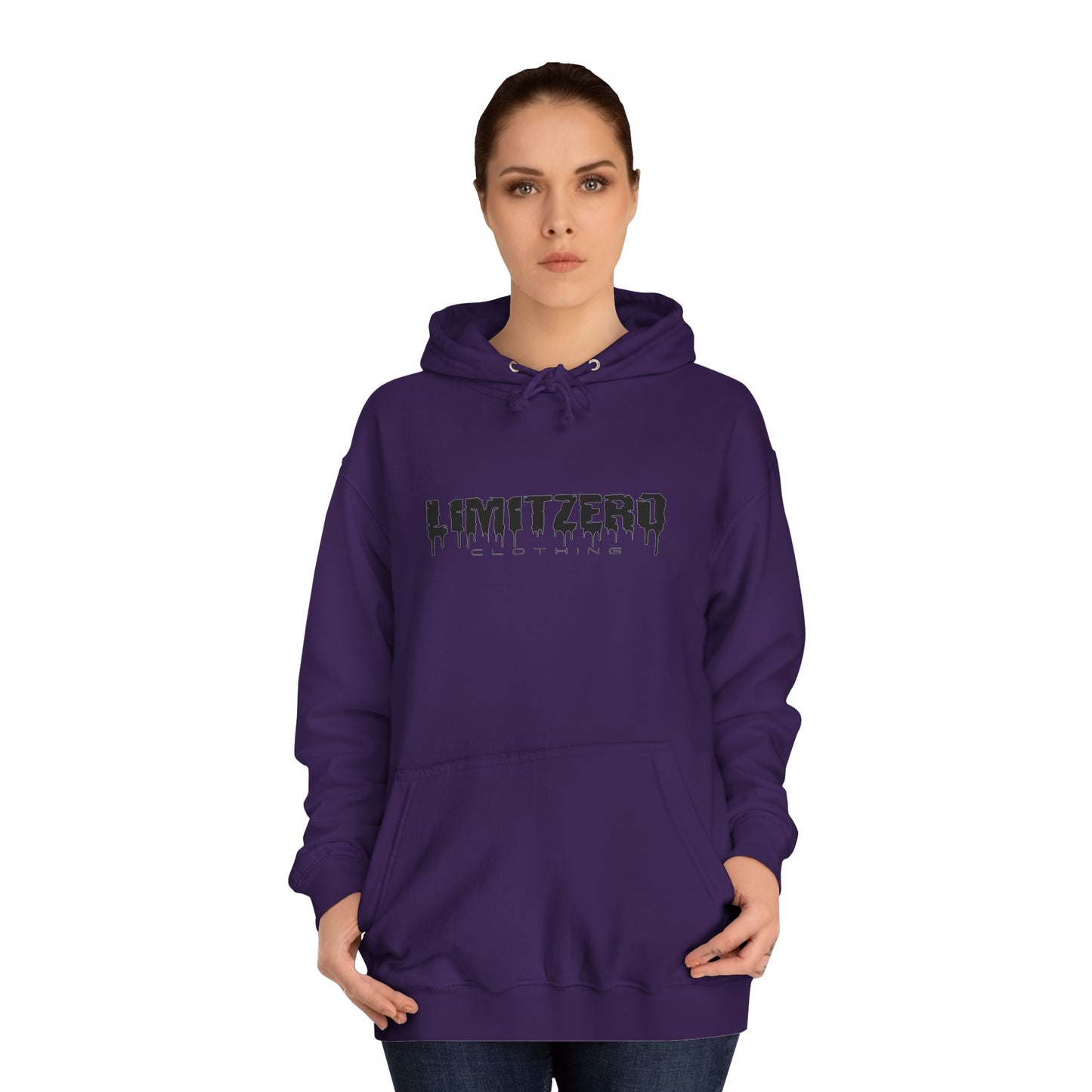 LimitZero New Era Front Curved Drip Logo Unisex Hoodie