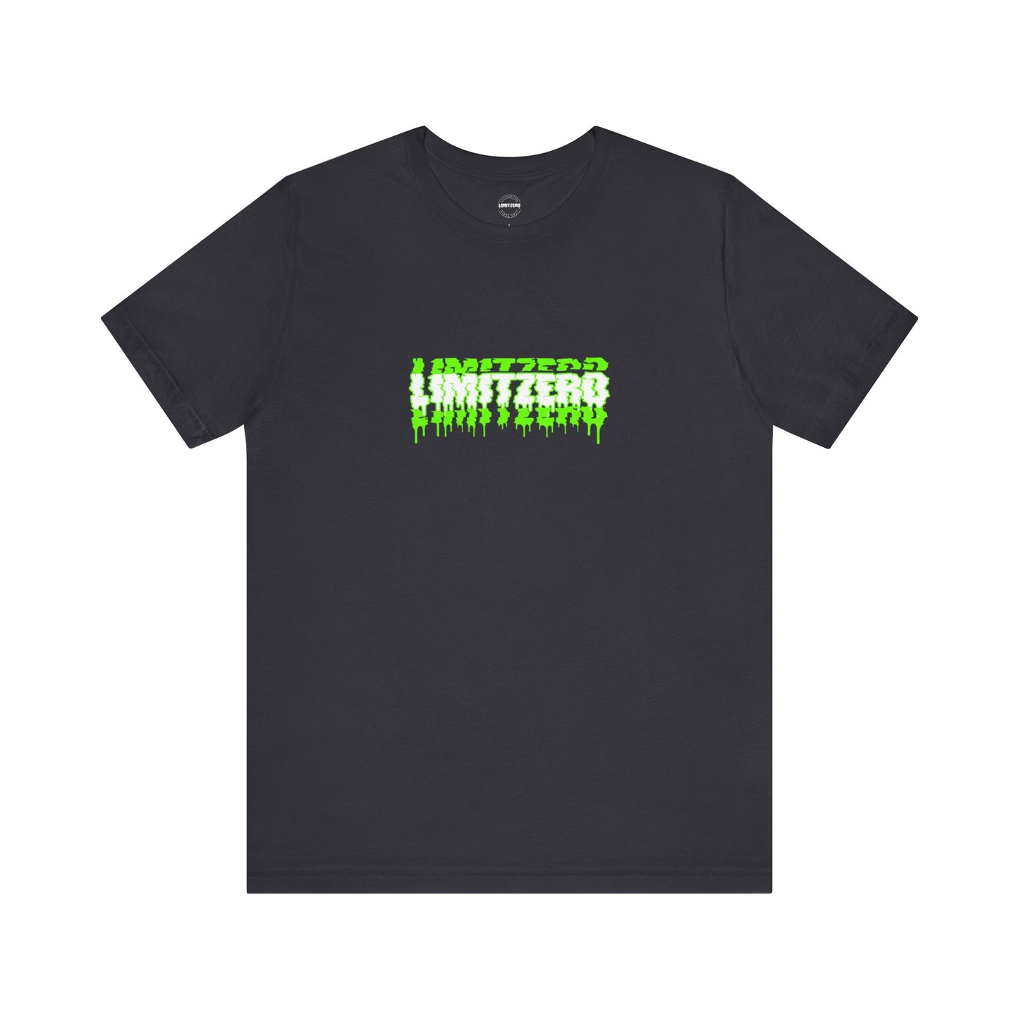 LimitZero Front New Era Green Brok3n Glitch Logo Tee