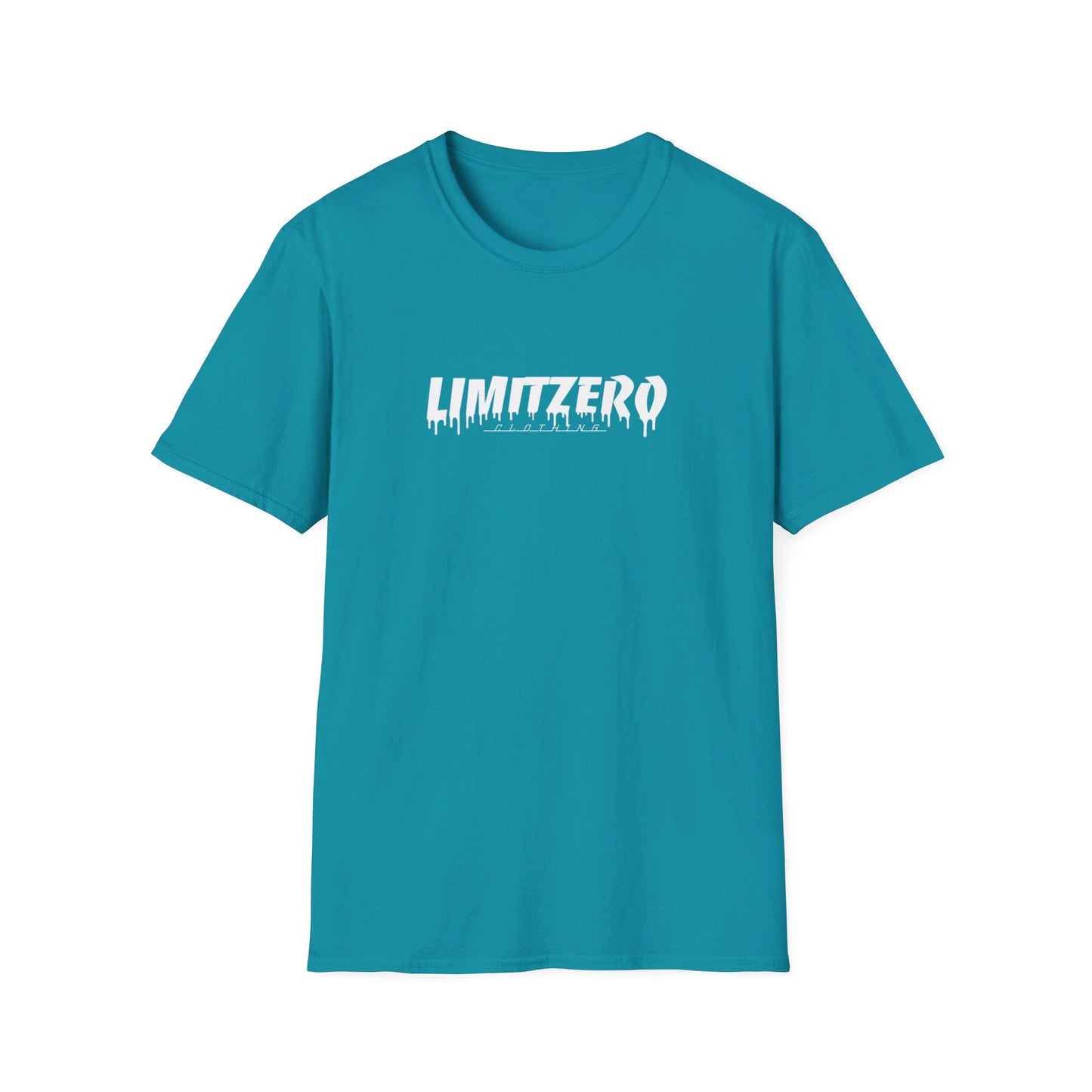 LimitZero Front White Curved Drip Logo Tee