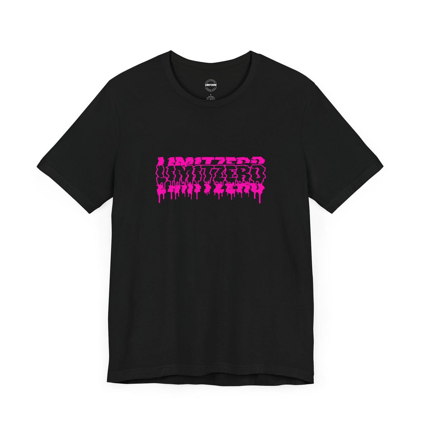 LimitZero Front New Era Glitch Pink Logo Tee