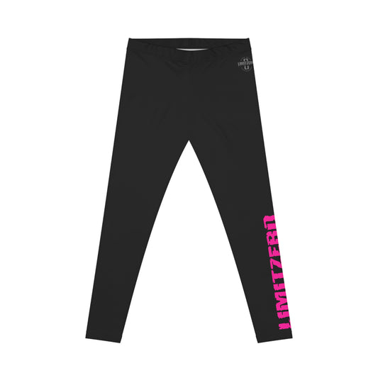 LimitZero Women's Black w Pink New Era Leggings – Yoga Pants