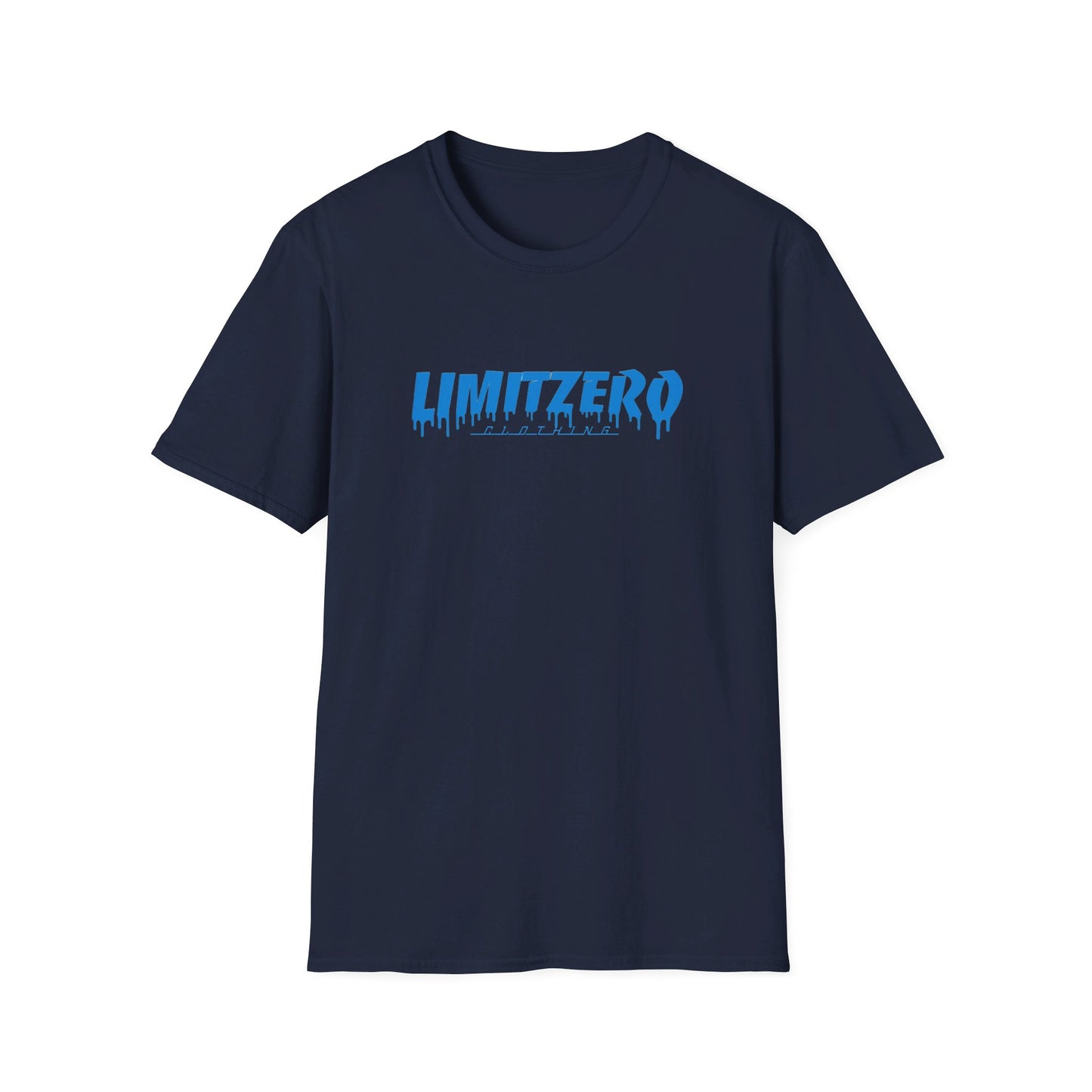 LimitZero Front Blue Curved Drip Logo Tee