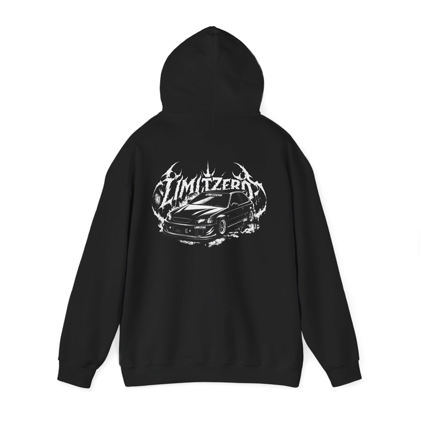 LimitZero Black-Metal Civic Unisex Hoodie