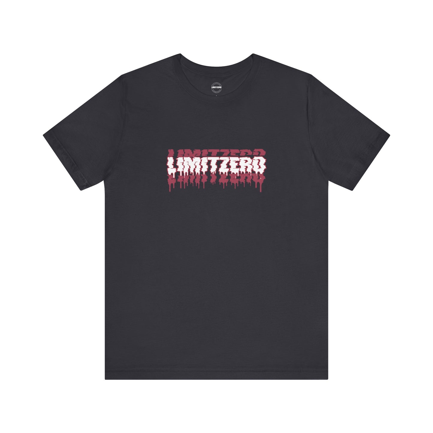LimitZero Front New Era Glitch Maroon Logo Tee
