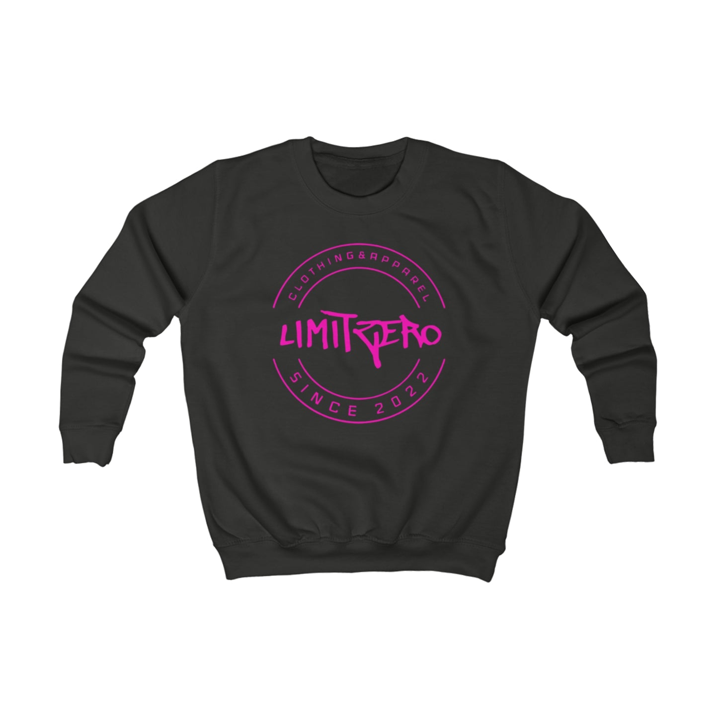 LimitZero Black/Pink Unisex Kids Sweatshirt