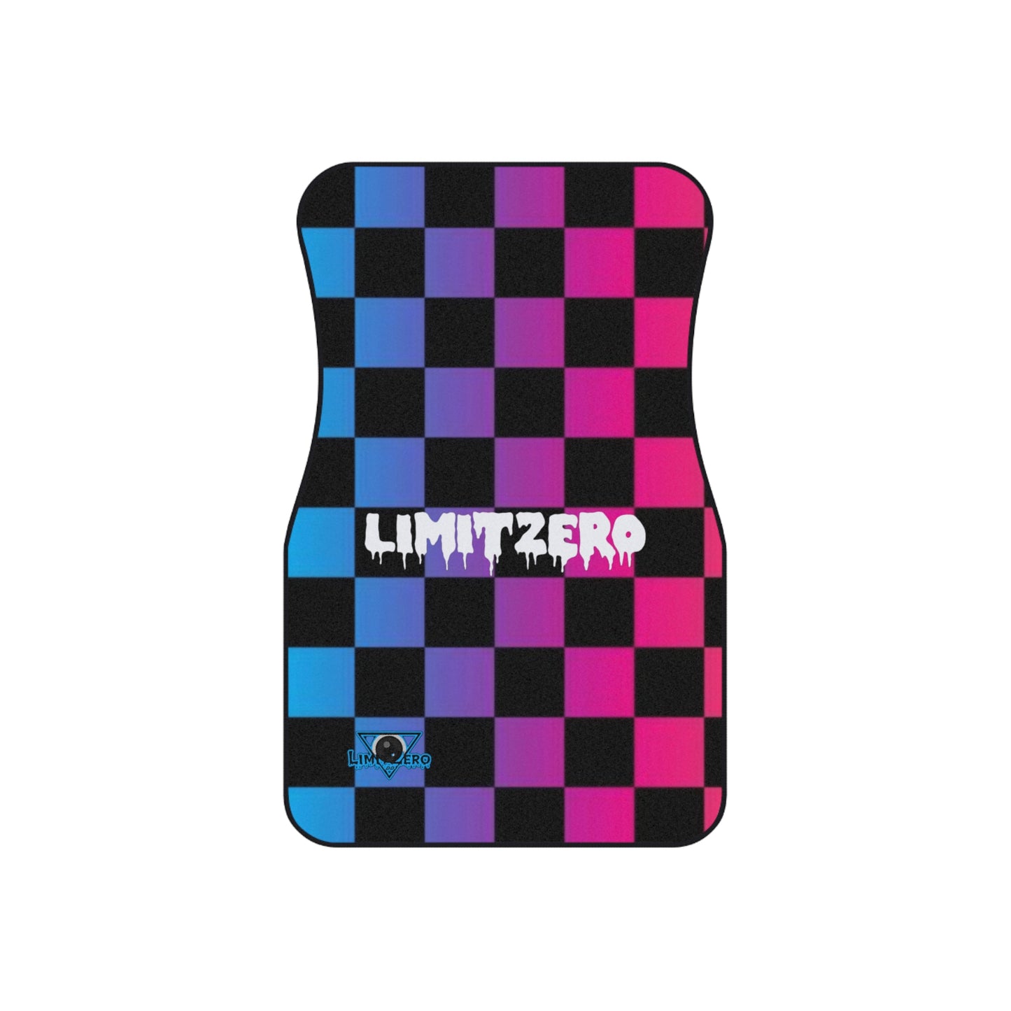 LimitZero Midnight Purple Checkered Car Mats (2x Front)