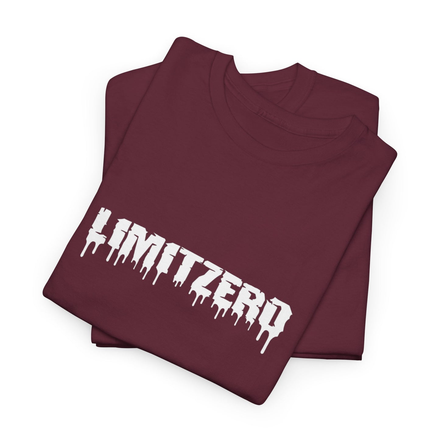 LimitZero Maroon Front New Era Curved Drip Logo Unisex Tee