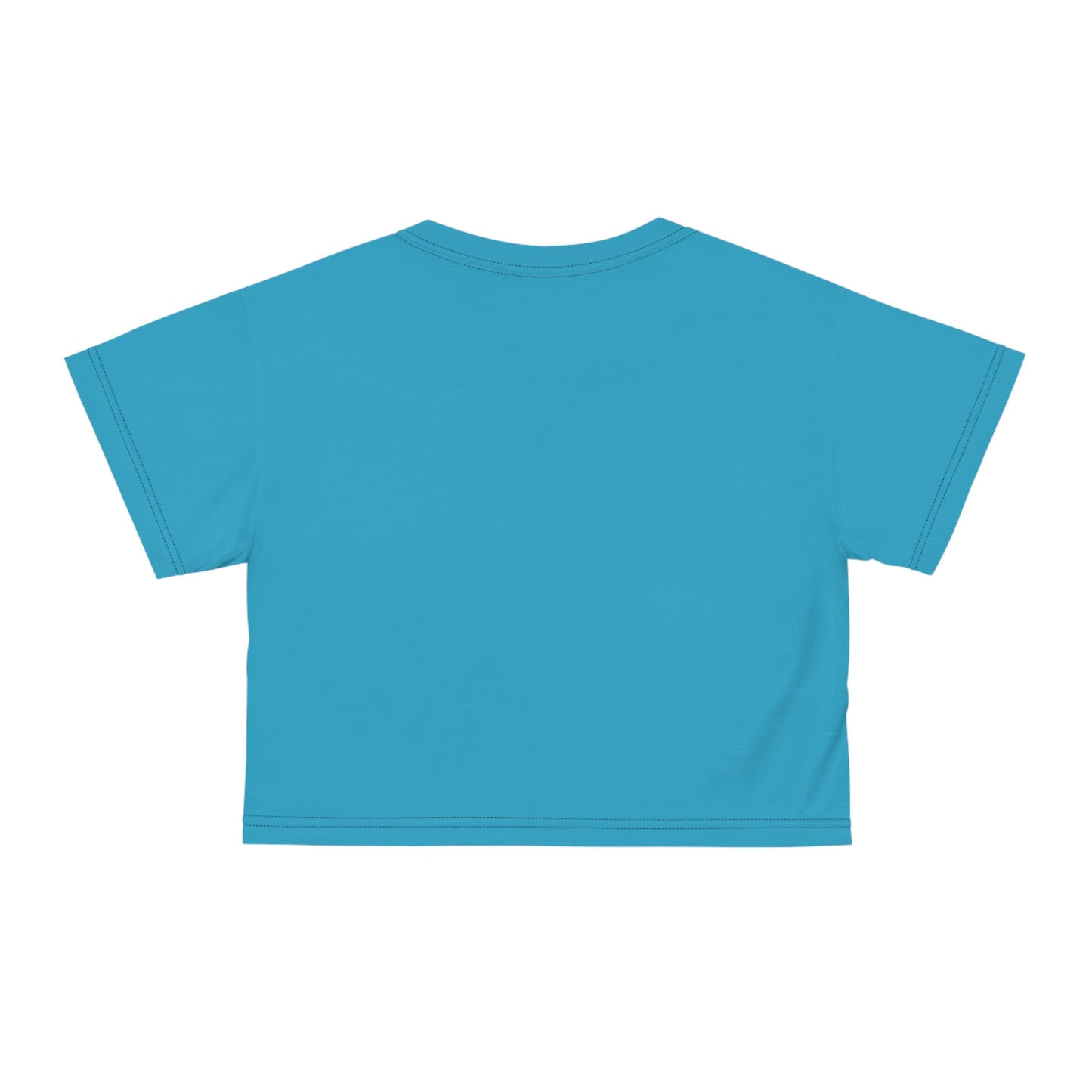 LimitZero Women`s Turquoise Plain New Era Front Drip Logo Crop Tee (DTG)