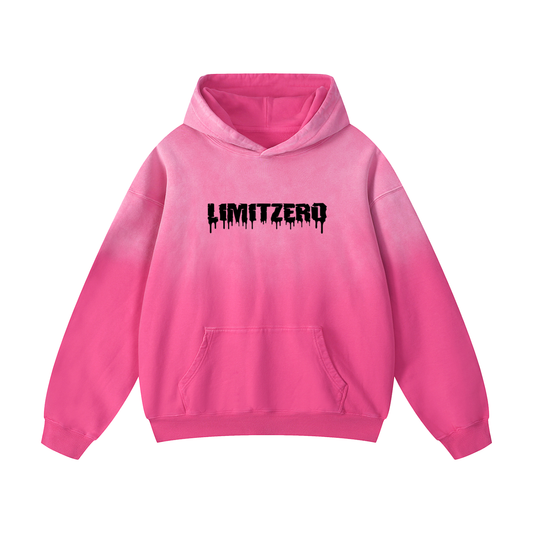 LimitZero LimitedEdition Heavyweight Sunfade Pink Oversized Unisex Hoodie