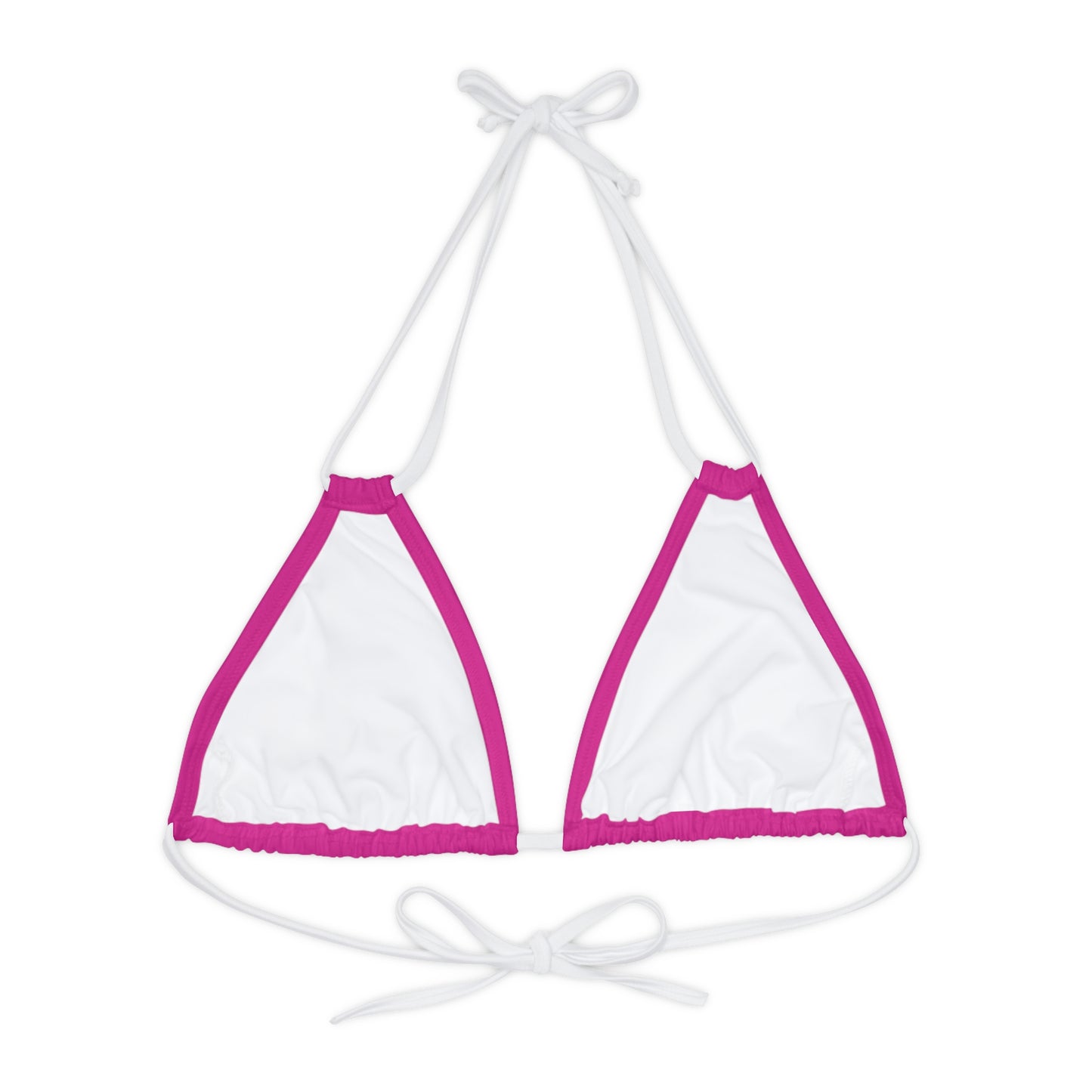 LimitZero Plain Pink Strappy triangle Bikini Top