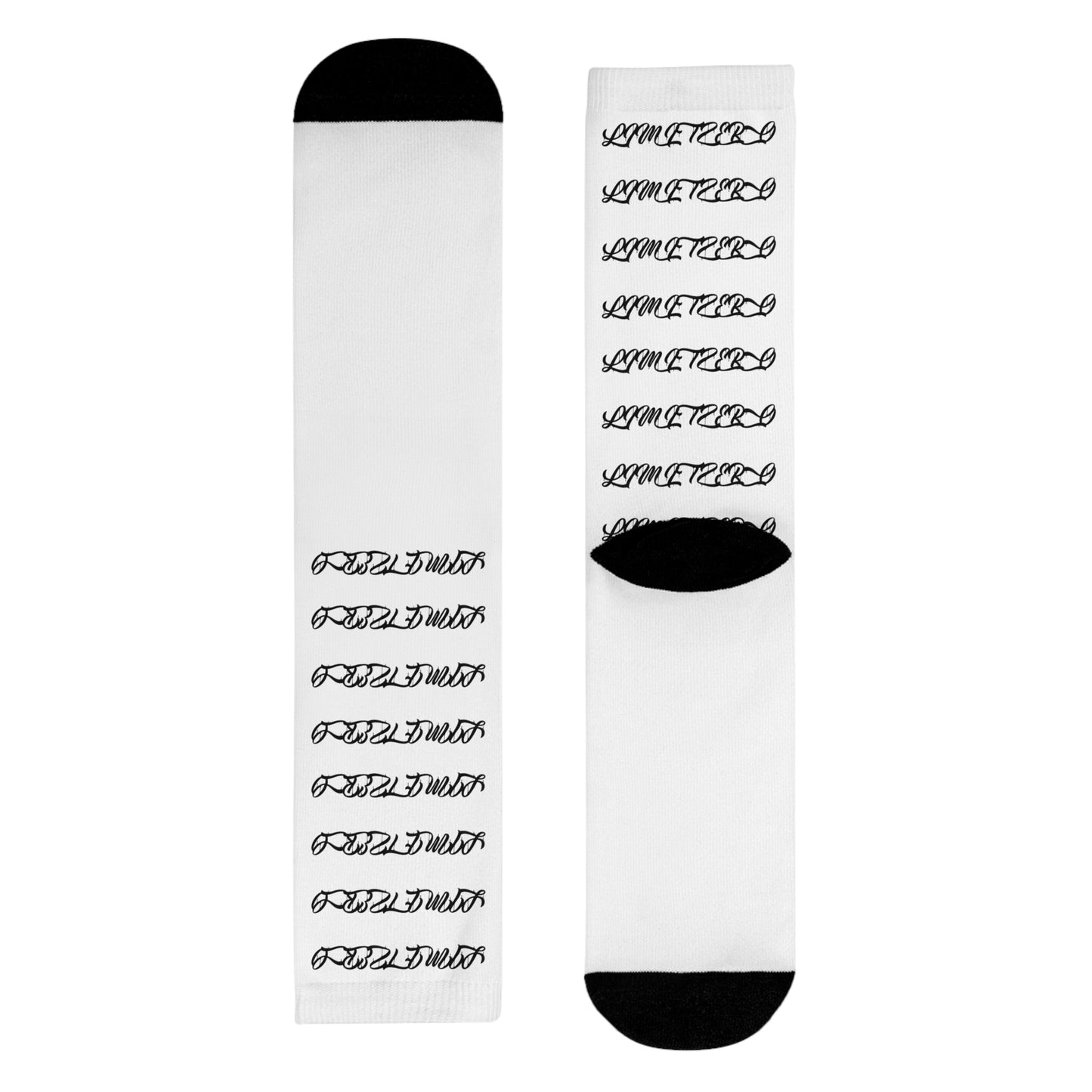 LimitZero White Project-16signs Athletic Mid Sport Crew Socks