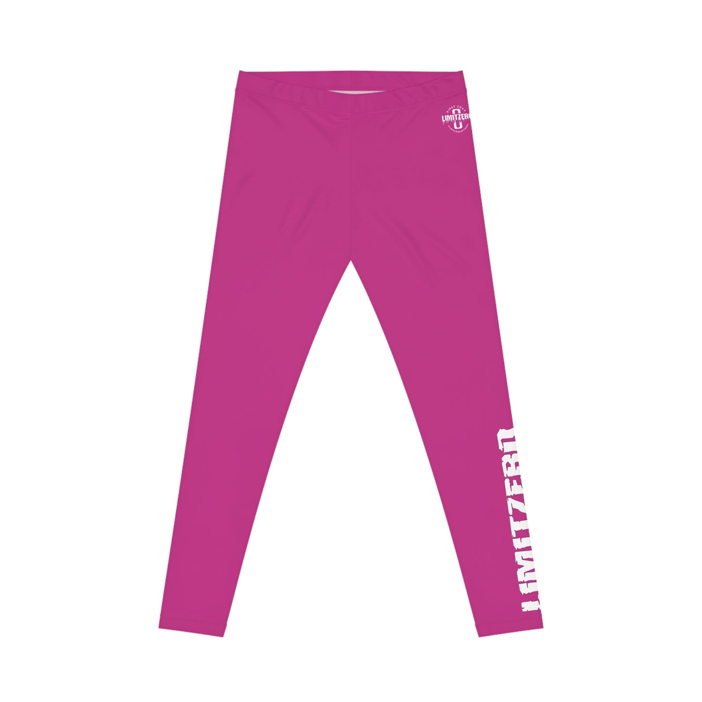 LimitZero Women's Pink w White New Era Leggings – Yoga Pants