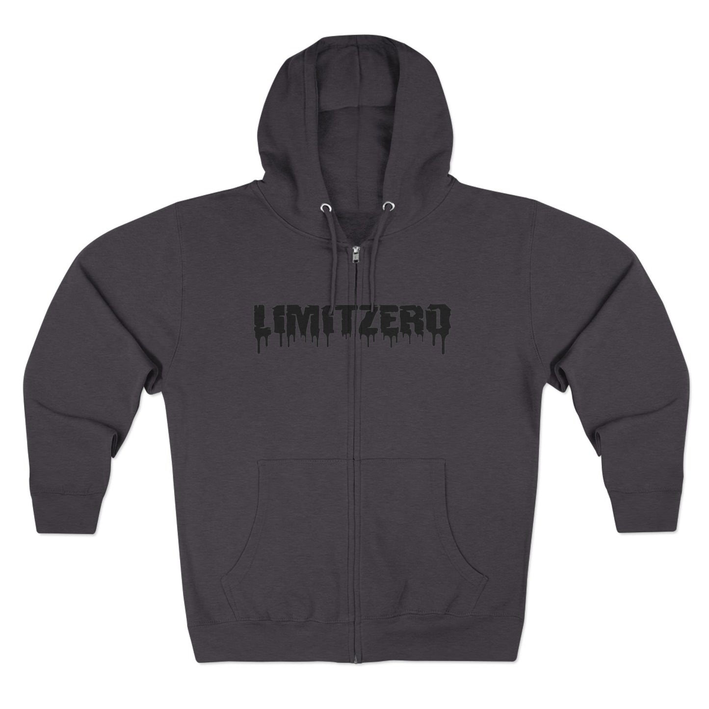 LimitZero New Era Drip Black Logo Unisex Zip Hoodie (DTG)
