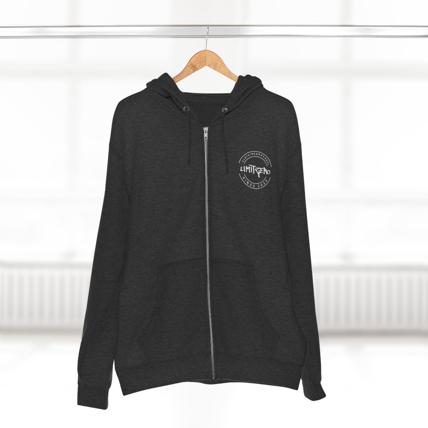 LimitZero double Logo V3 Unisex Zip Hoodie (DTG)