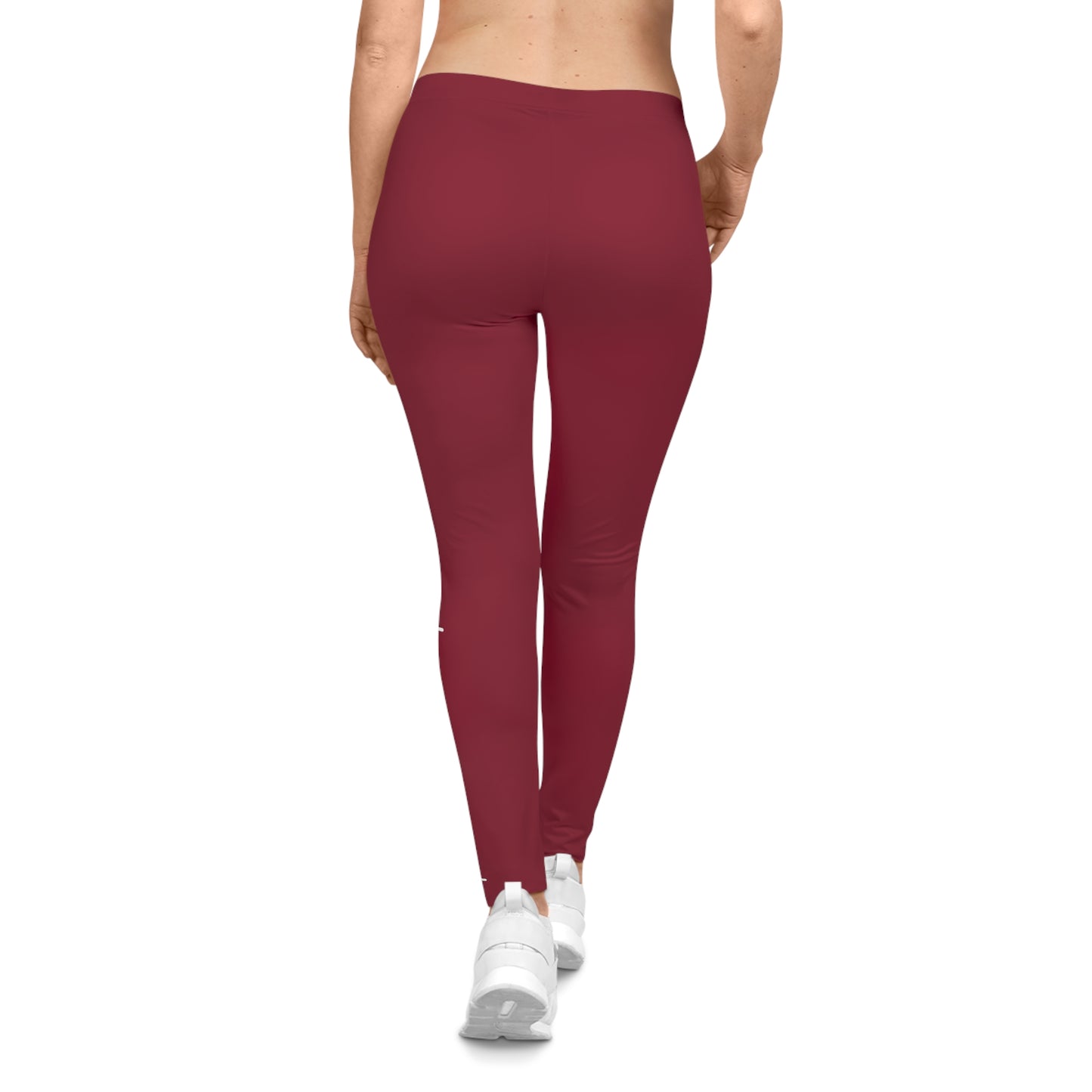 LimitZero Women's Burgundy w White New Era Leggings – Yoga Pants