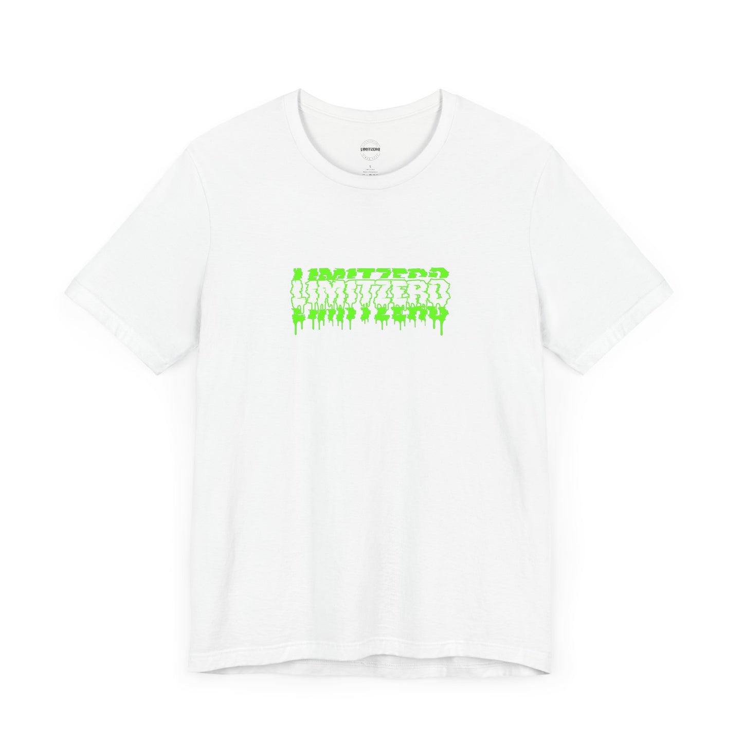 LimitZero Front New Era Green Brok3n Glitch Logo Tee