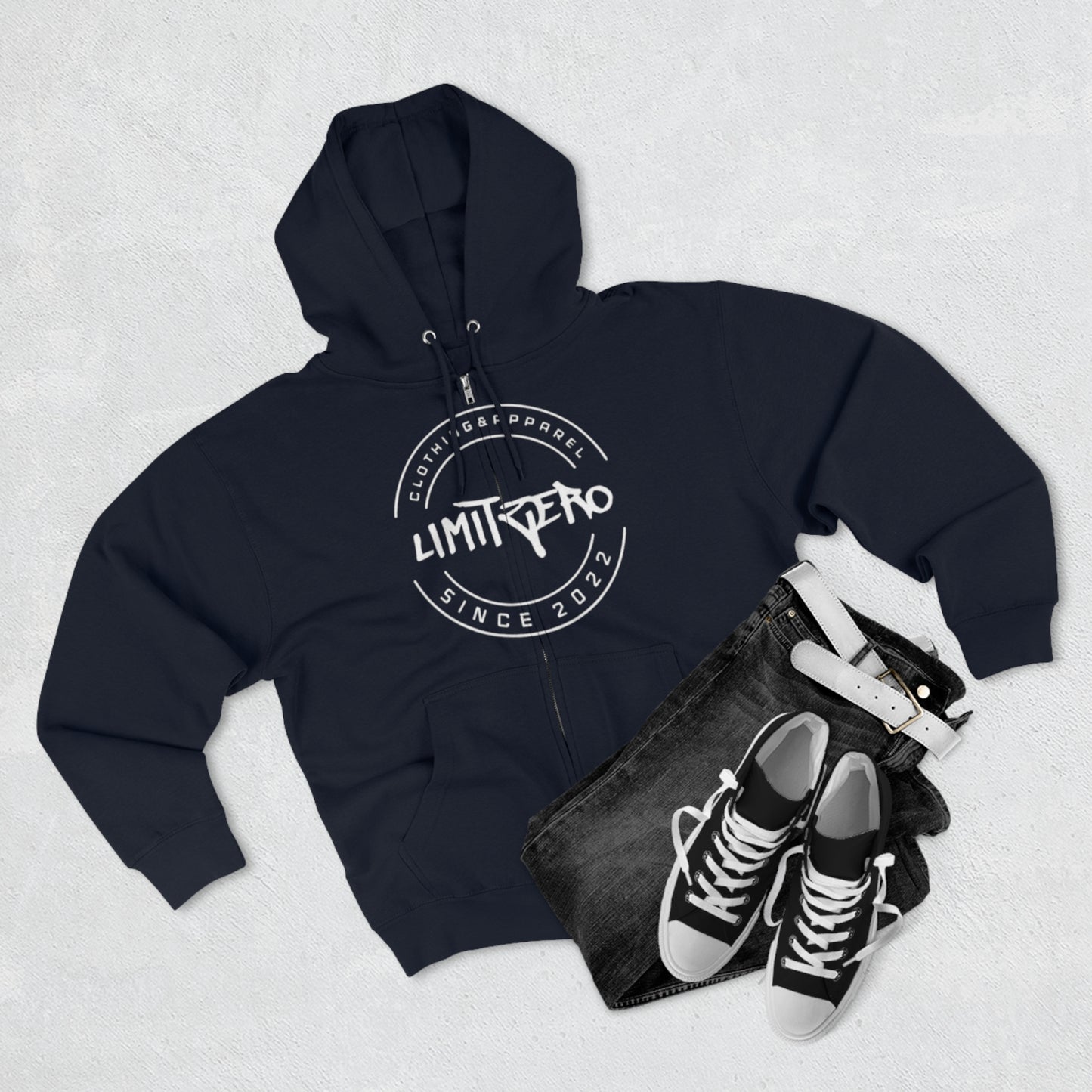 LimitZero Logo V3 Unisex Zip Hoodie (DTG)