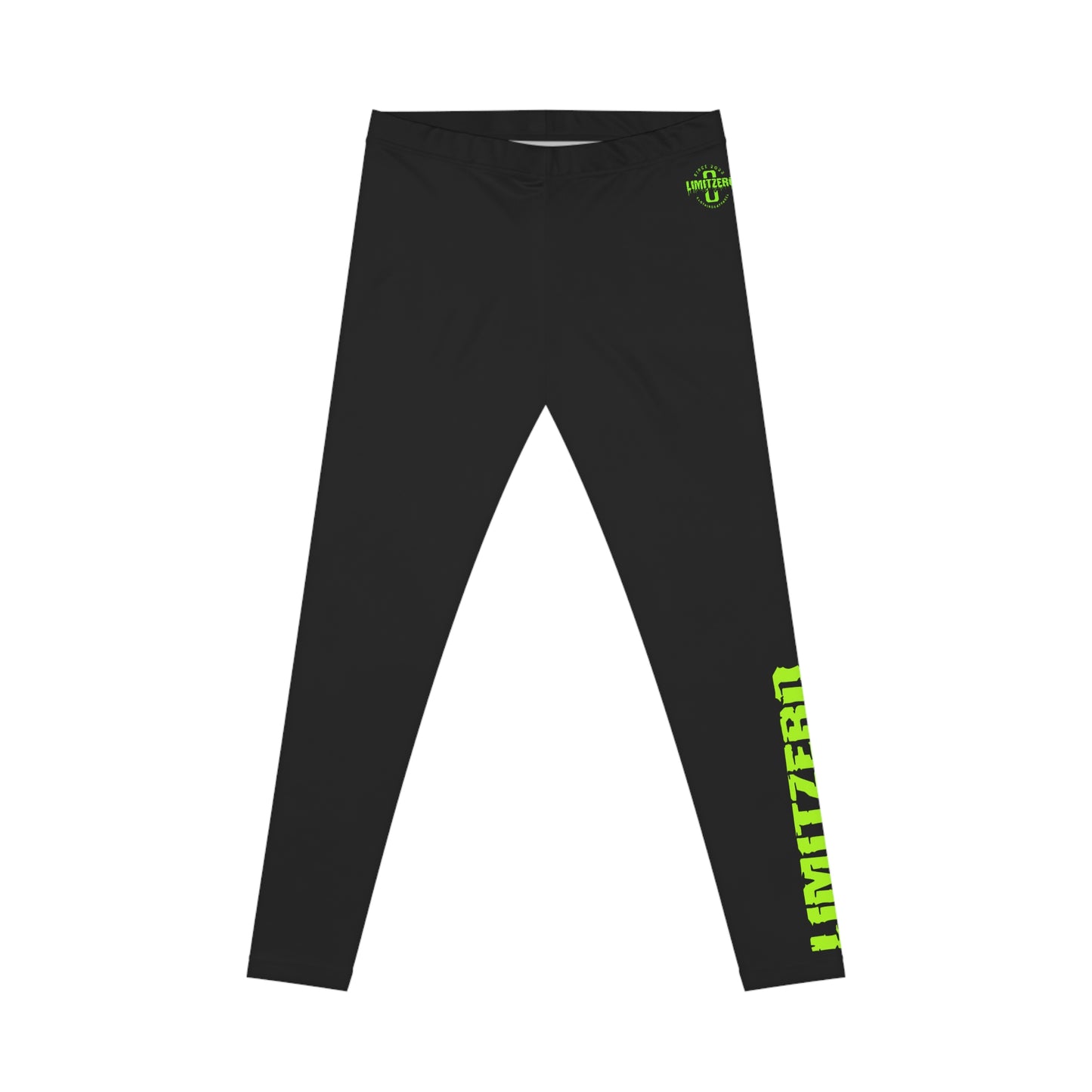 LimitZero Women's Black w Green New Era Leggings – Yoga Pants