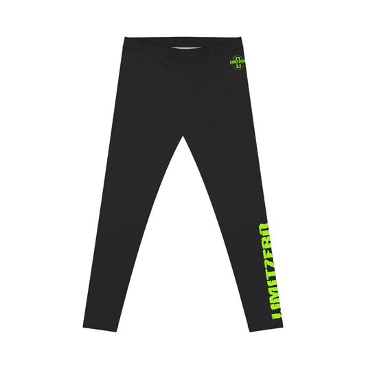 LimitZero Women's Black w Green New Era Leggings – Yoga Pants