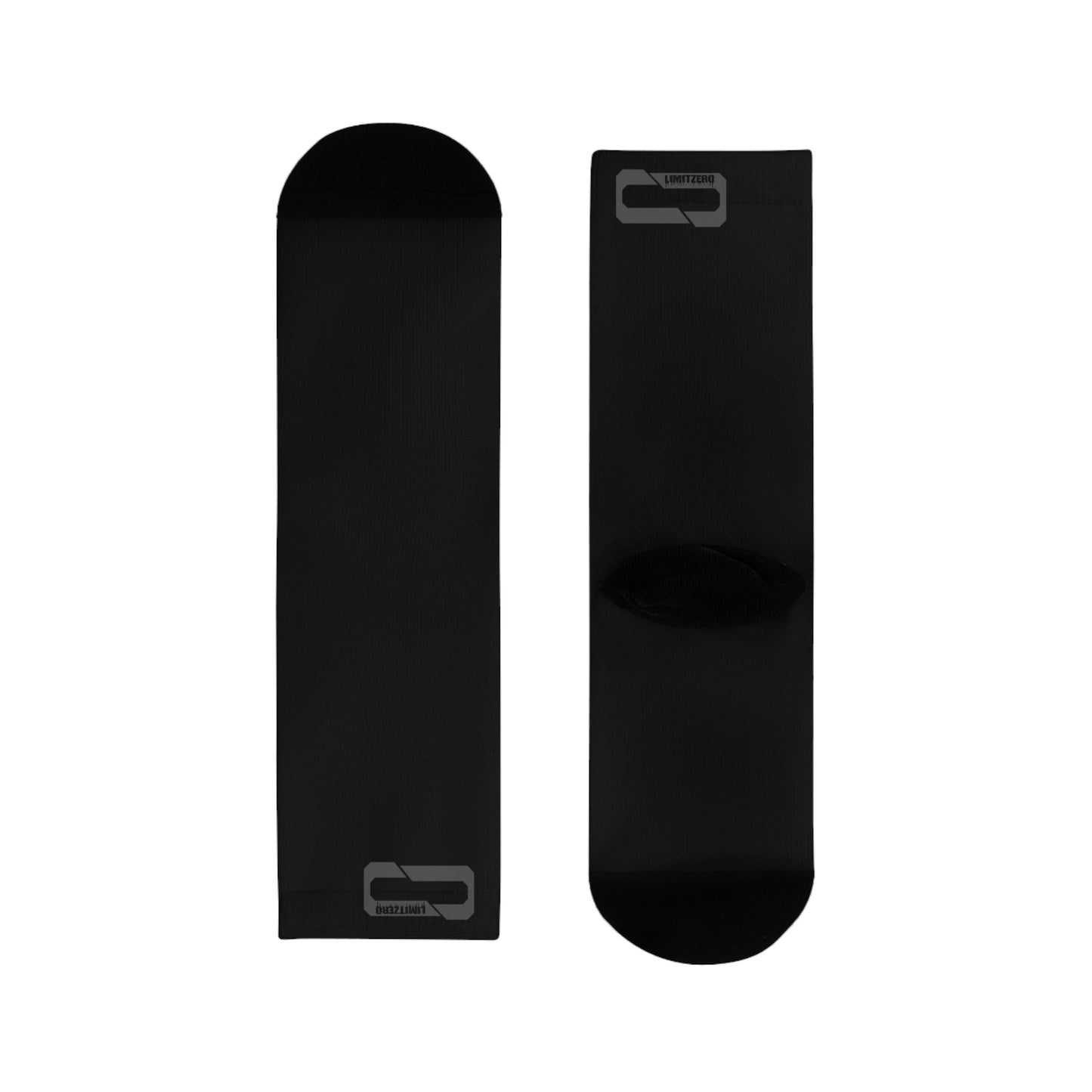 LimitZero Black/Grey Athletic Mid Sport Crew Socks