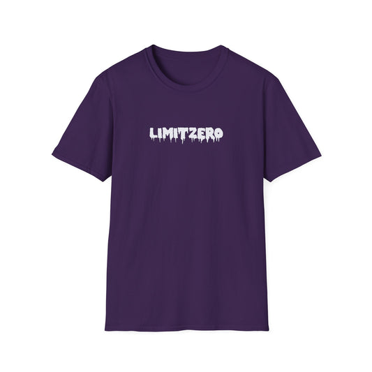 LimitZero Front White Drip Logo Tee