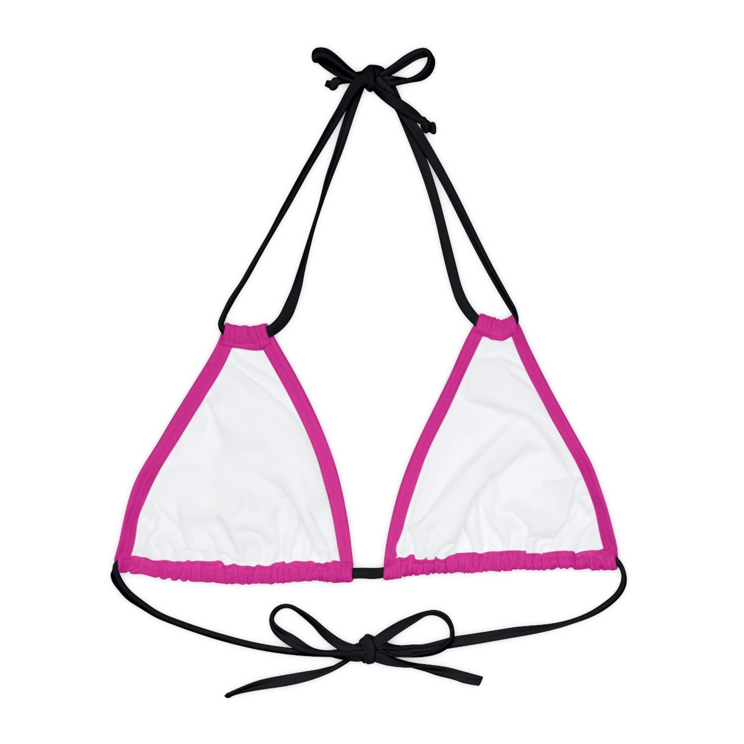 LimitZero Plain Pink Strappy triangle Bikini Top