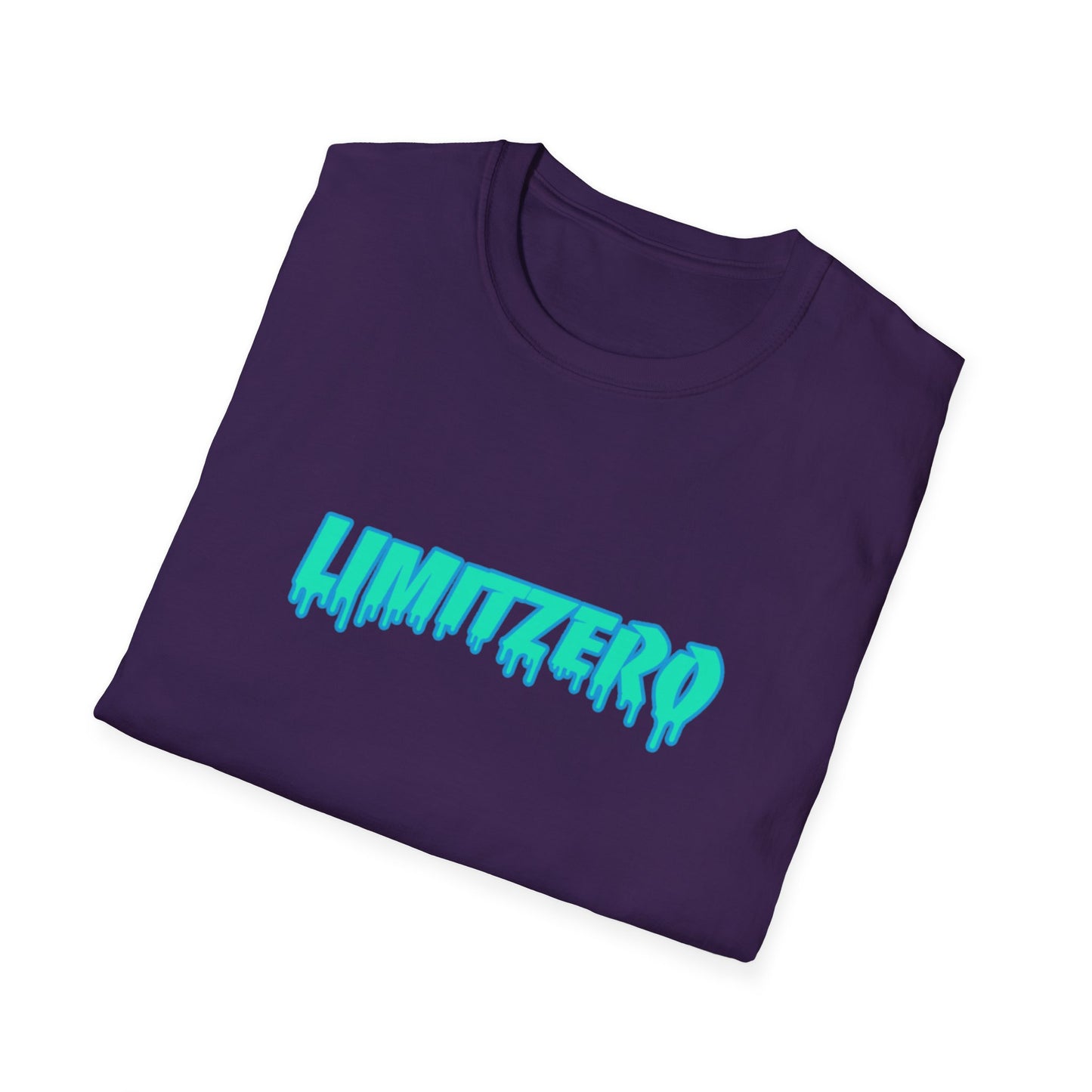 LimitZero Front Teal/Blue Curved Drip Logo Tee