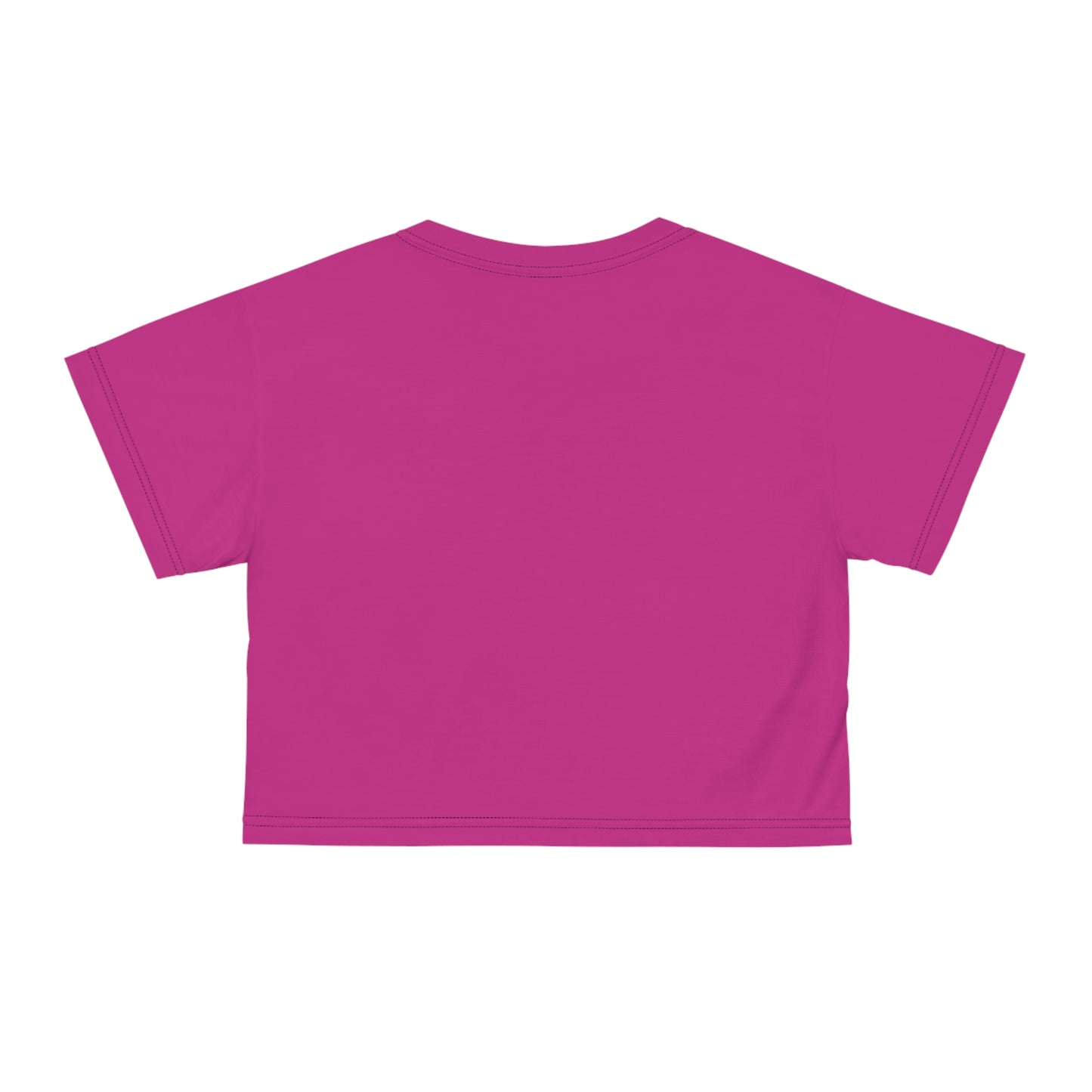 LimitZero Women`s Pink Plain New Era Front Drip Logo Crop Tee (DTG)