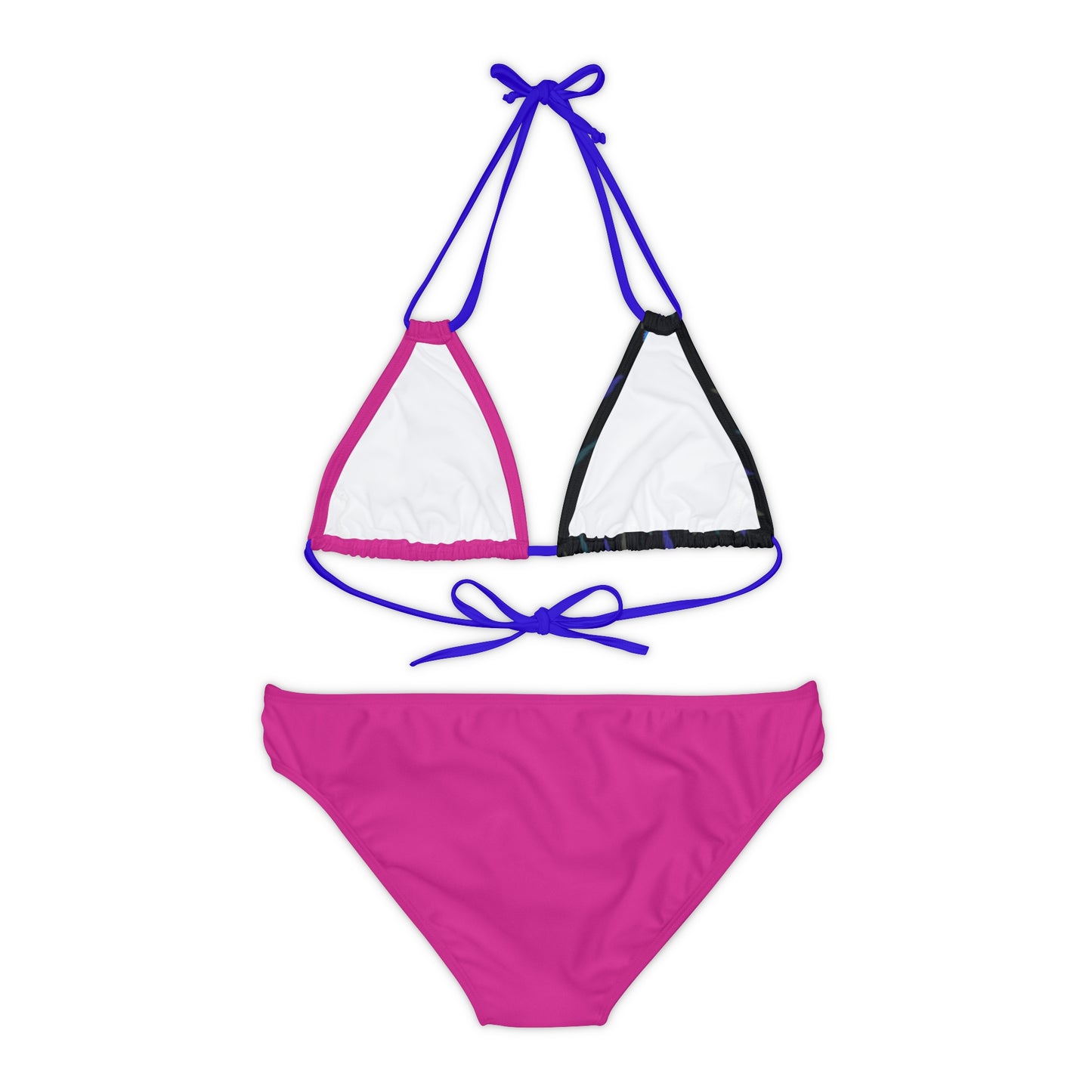 LimitZero Pink Strap Bikini Set (Plain Bottom)