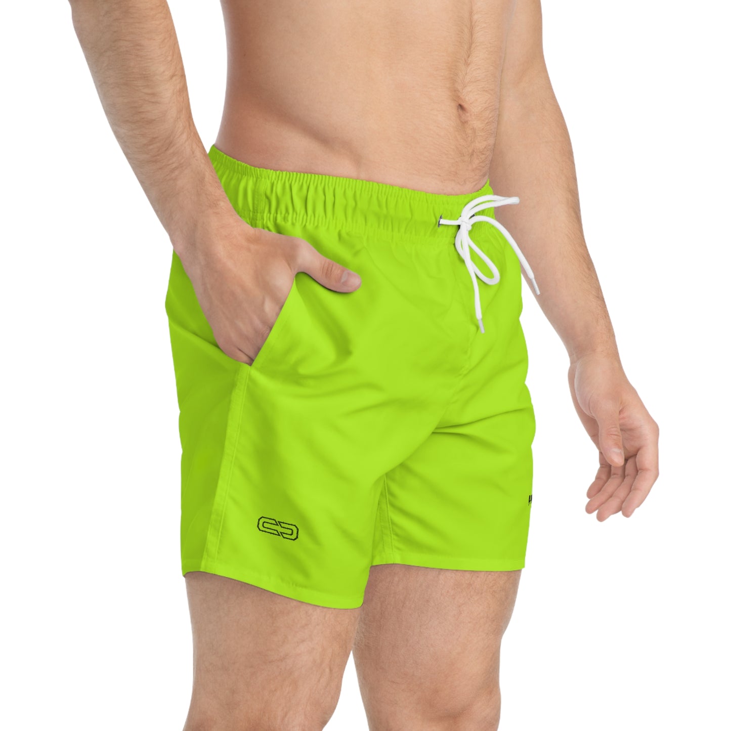 LimitZero Lime Surf Shorts with Grey Graffiti Pockets