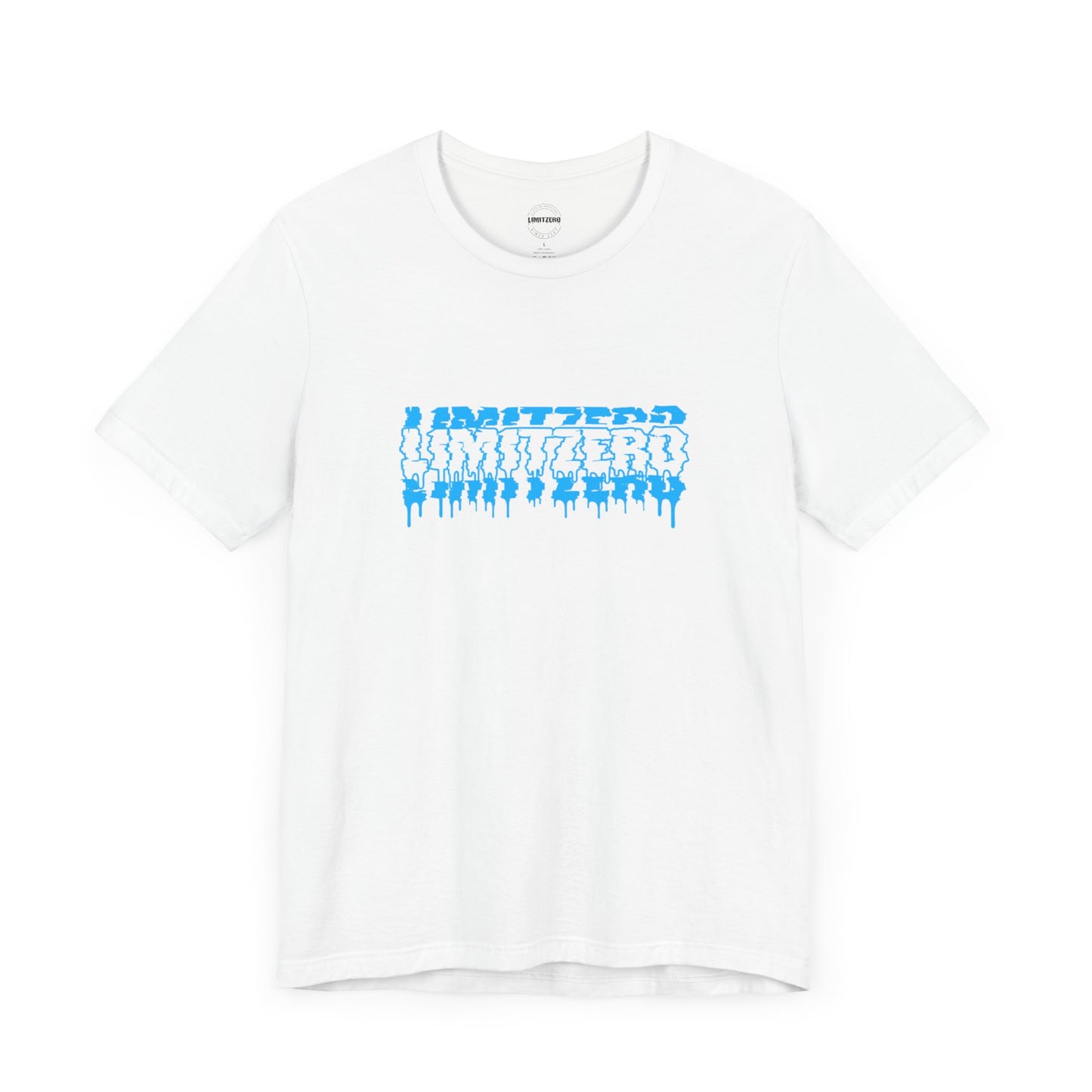 LimitZero Front New Era Glitch Blue Logo Tee