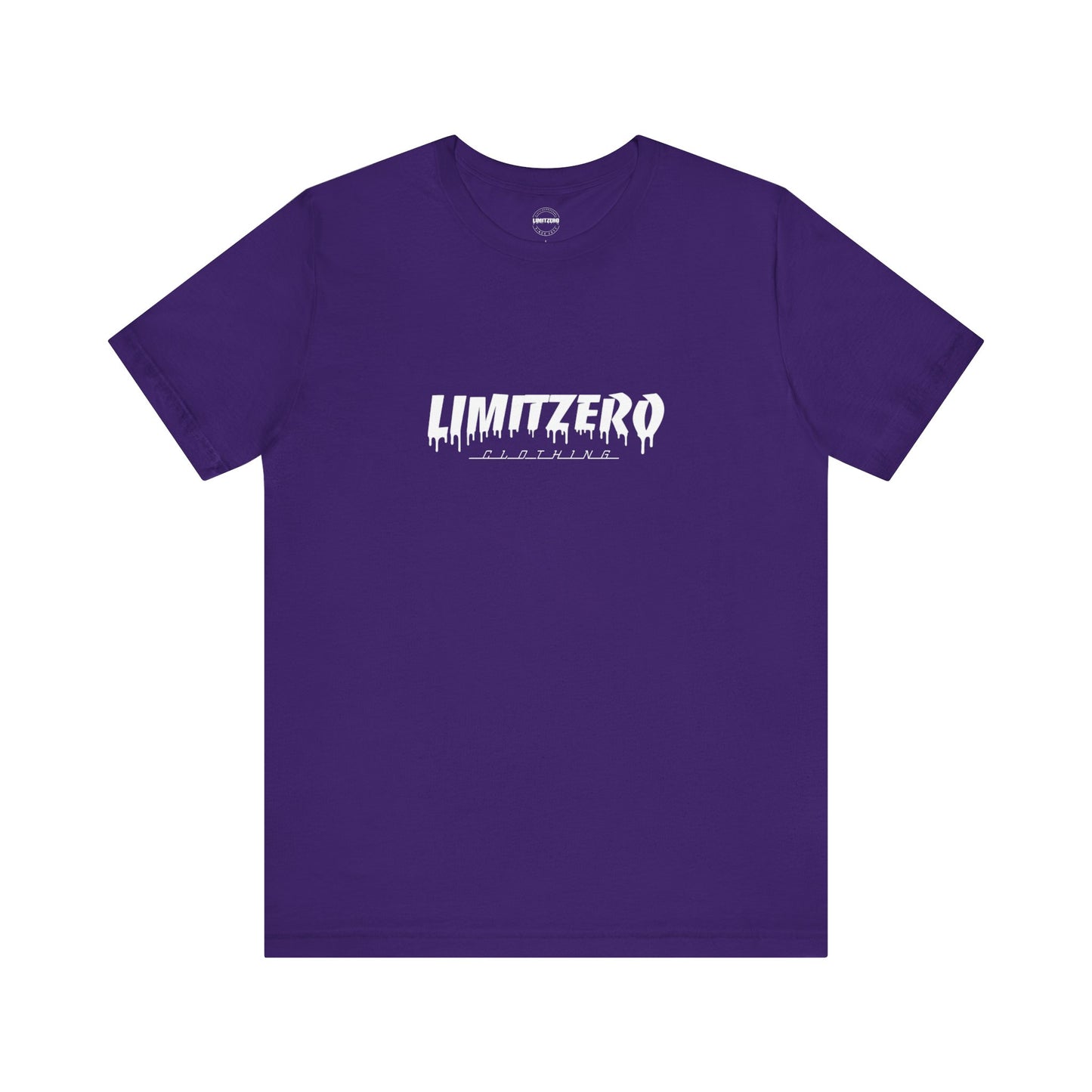 LimitZero Front White Curved Drip Logo Tee