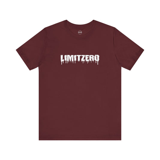 LimitZero Maroon Front New Era Curved Drip Logo Unisex Tee