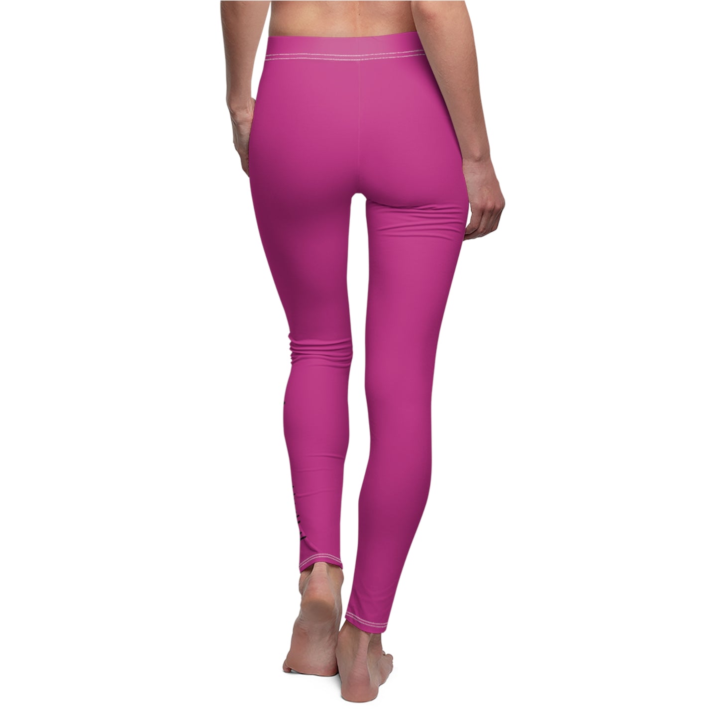 LimitZero Women's Cut & Sew Casual Pink Leggings