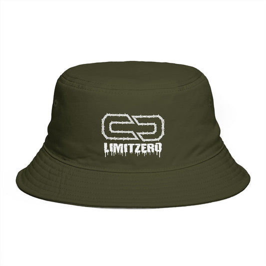 LimitZero Olive Barbed Logo Summer Bucket Hat