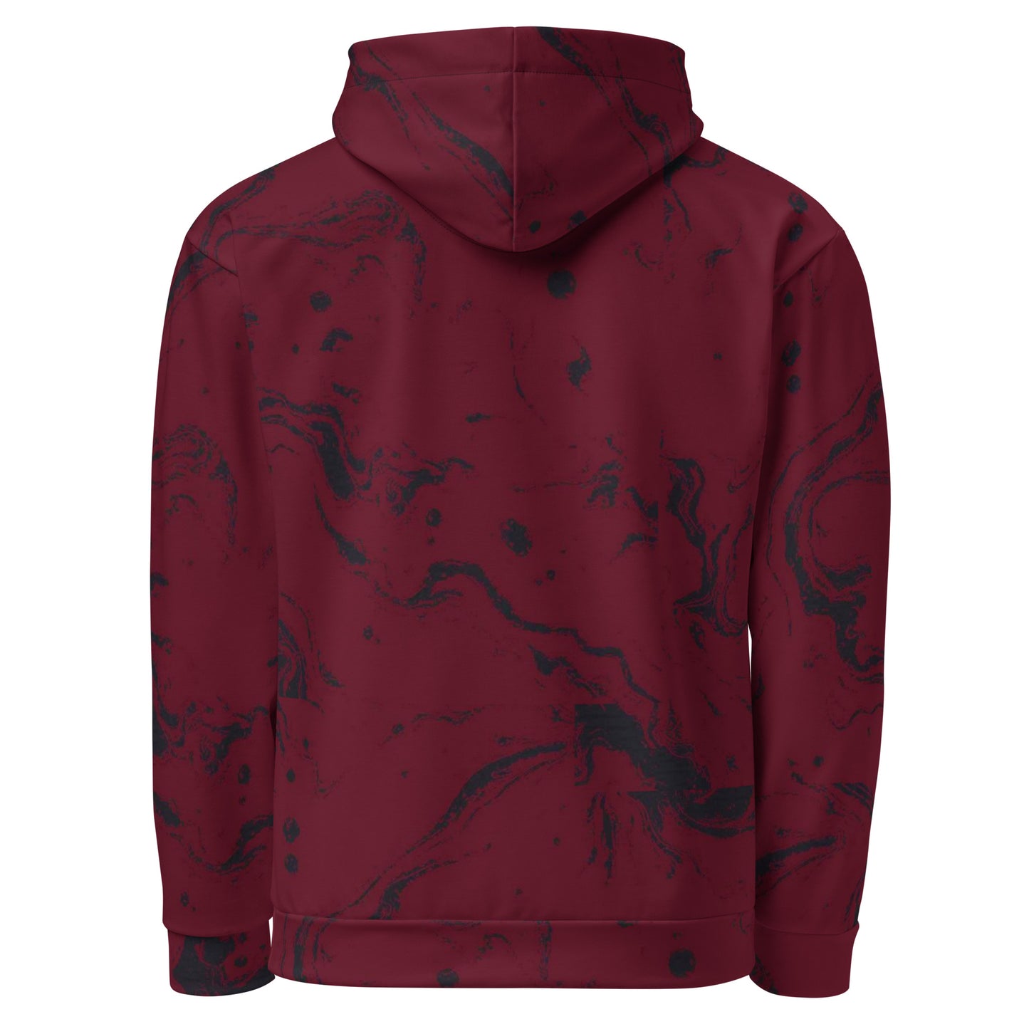 LimitZero LimitedEdition Maroon/Black Tie-Dye Unisex Hoodie