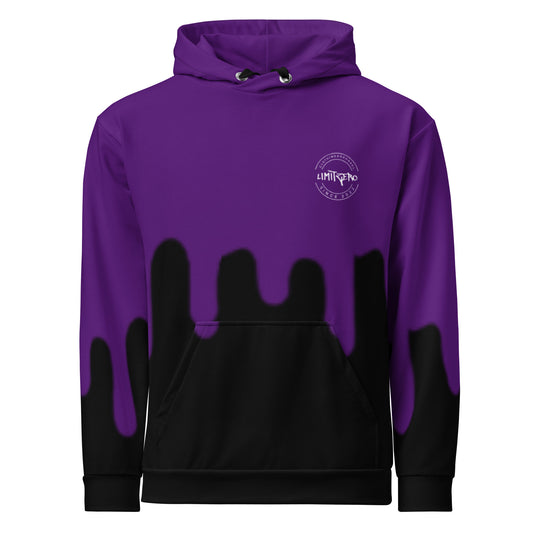 LimitZero LimitedEdition Logo V2 2-Drip-Color (Purple/Black) Unisex Hoodie