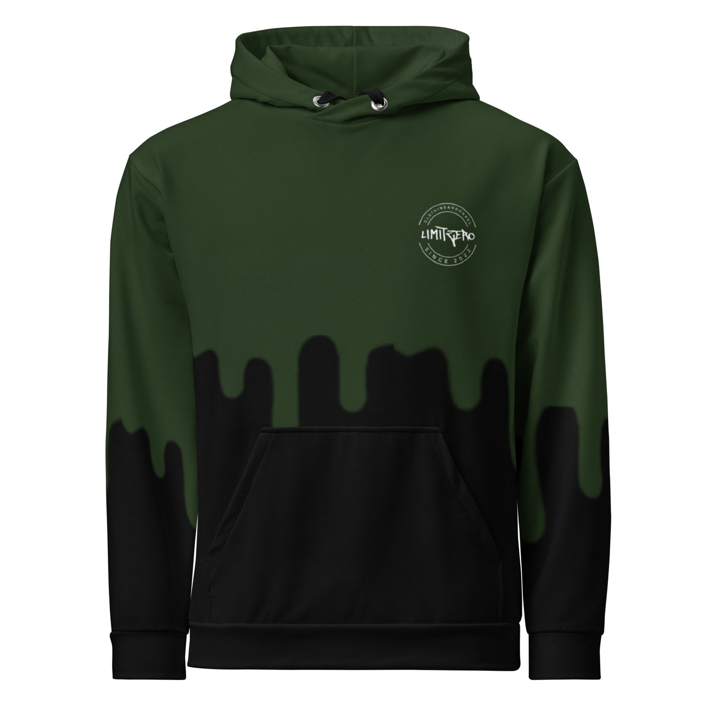 LimitZero LimitedEdition Logo V2 2-Drip-Color (Green/Black) Unisex Hoodie