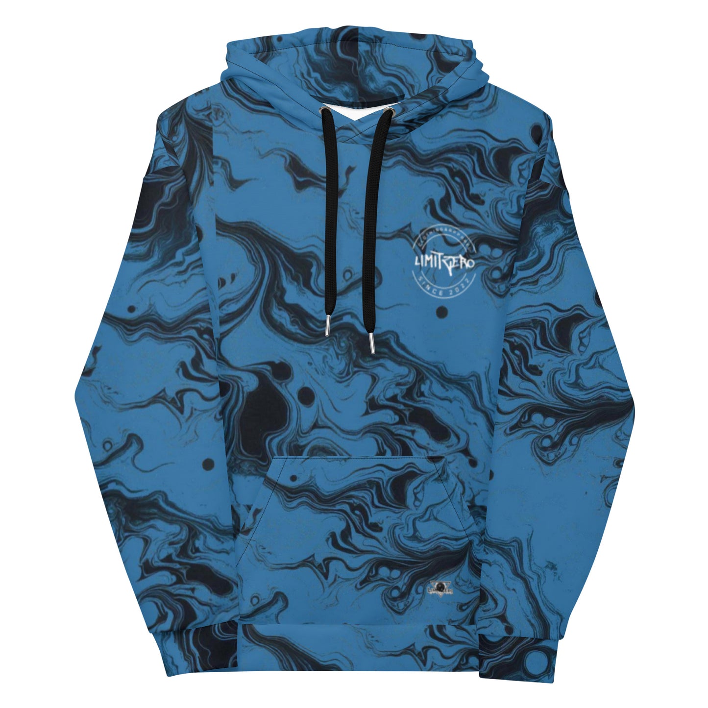 LimitZero LimitedEdition Blue/Black Tie-Dye Unisex Hoodie