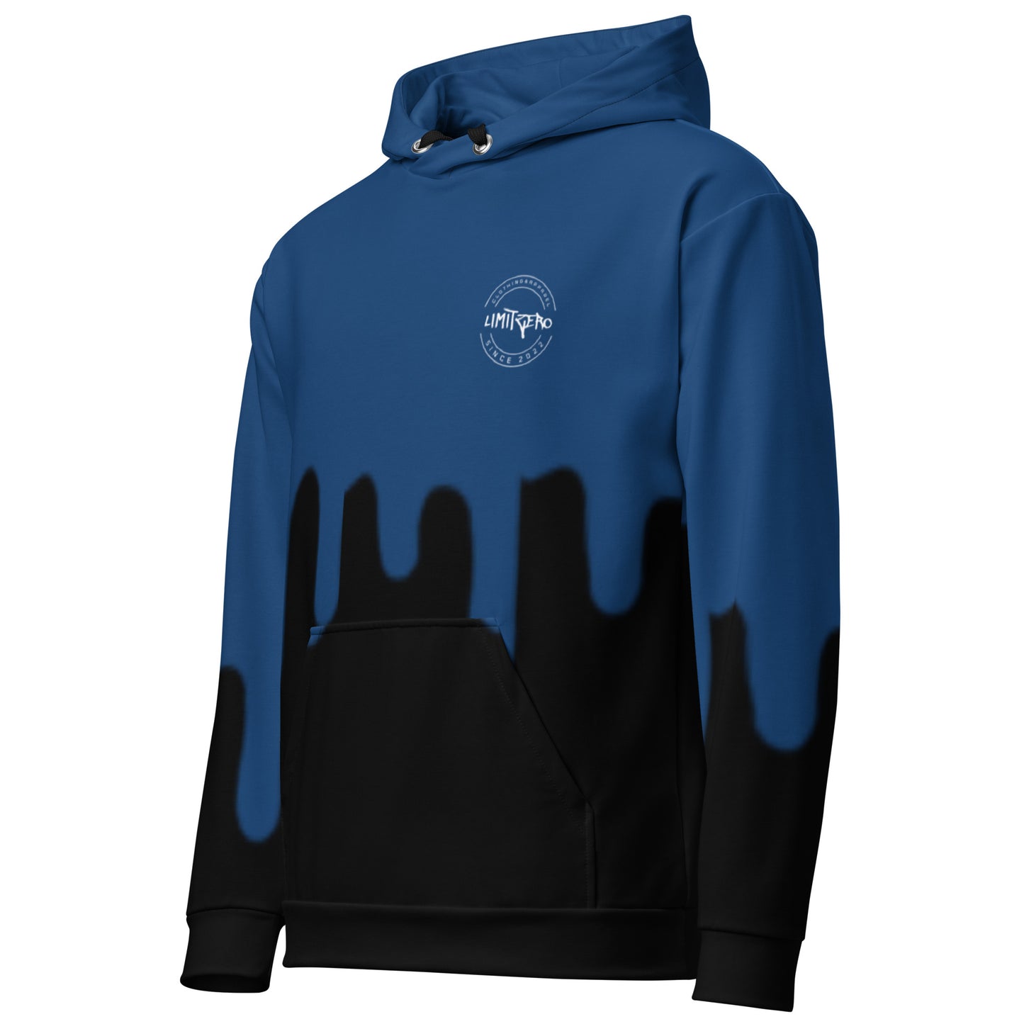 LimitZero LimitedEdition Logo V2 2-Drip-Color (Blue/Black) Unisex Hoodie