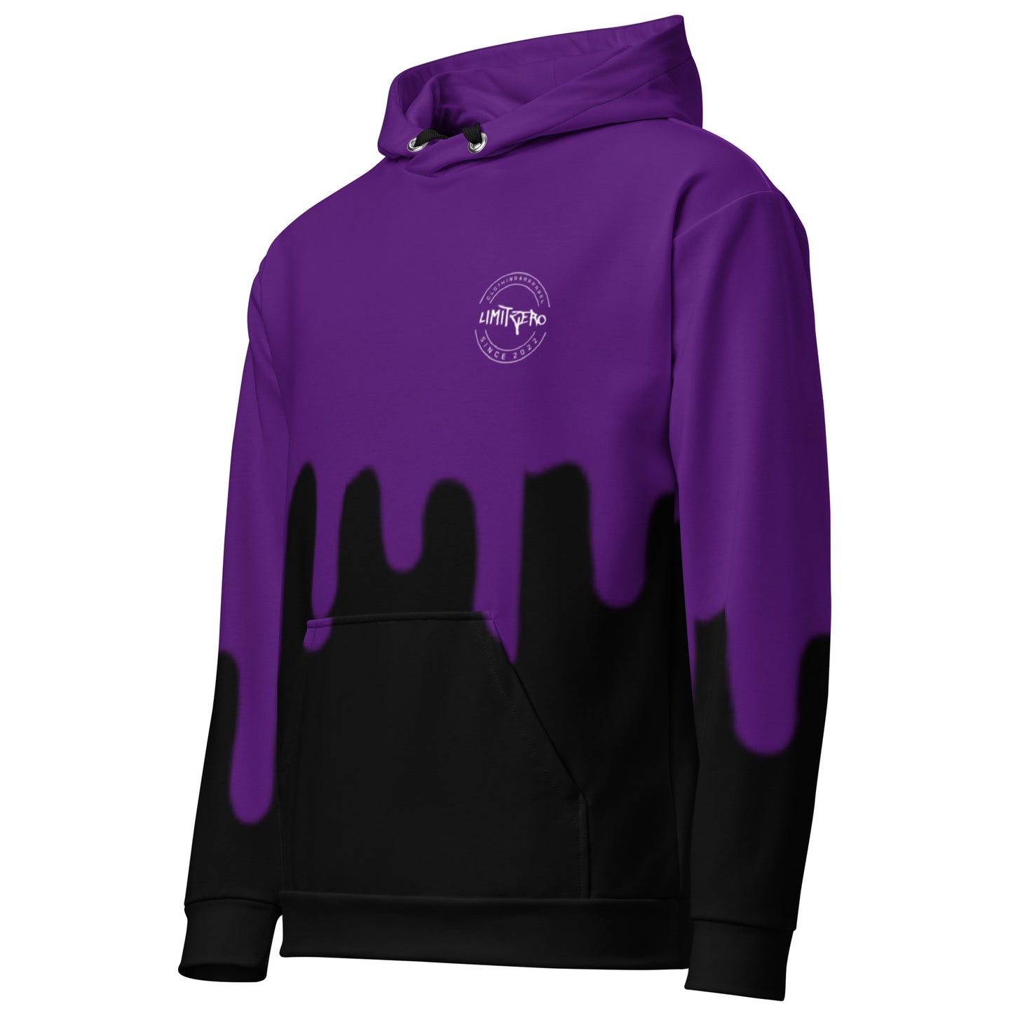 LimitZero LimitedEdition Logo V2 2-Drip-Color (Purple/Black) Unisex Hoodie