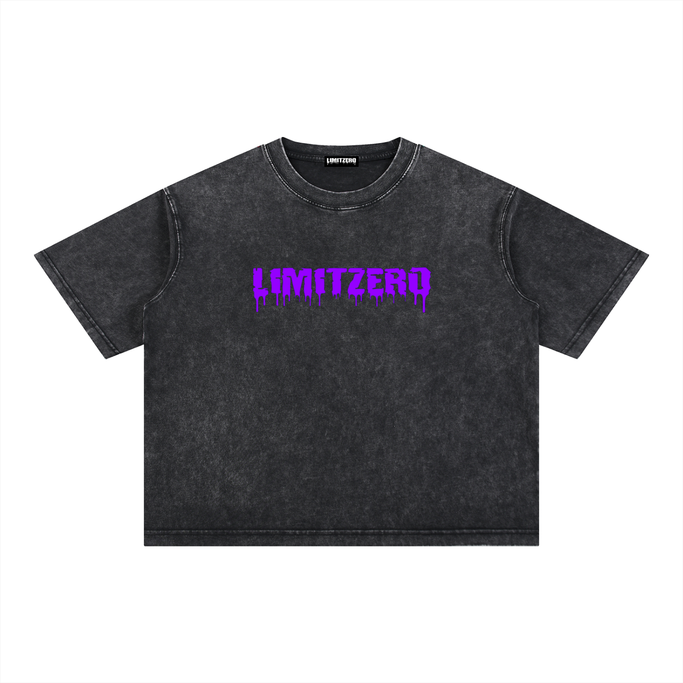 LimitZero LimitedEdition Washed Black/Purple Souvenir Unisex Tee