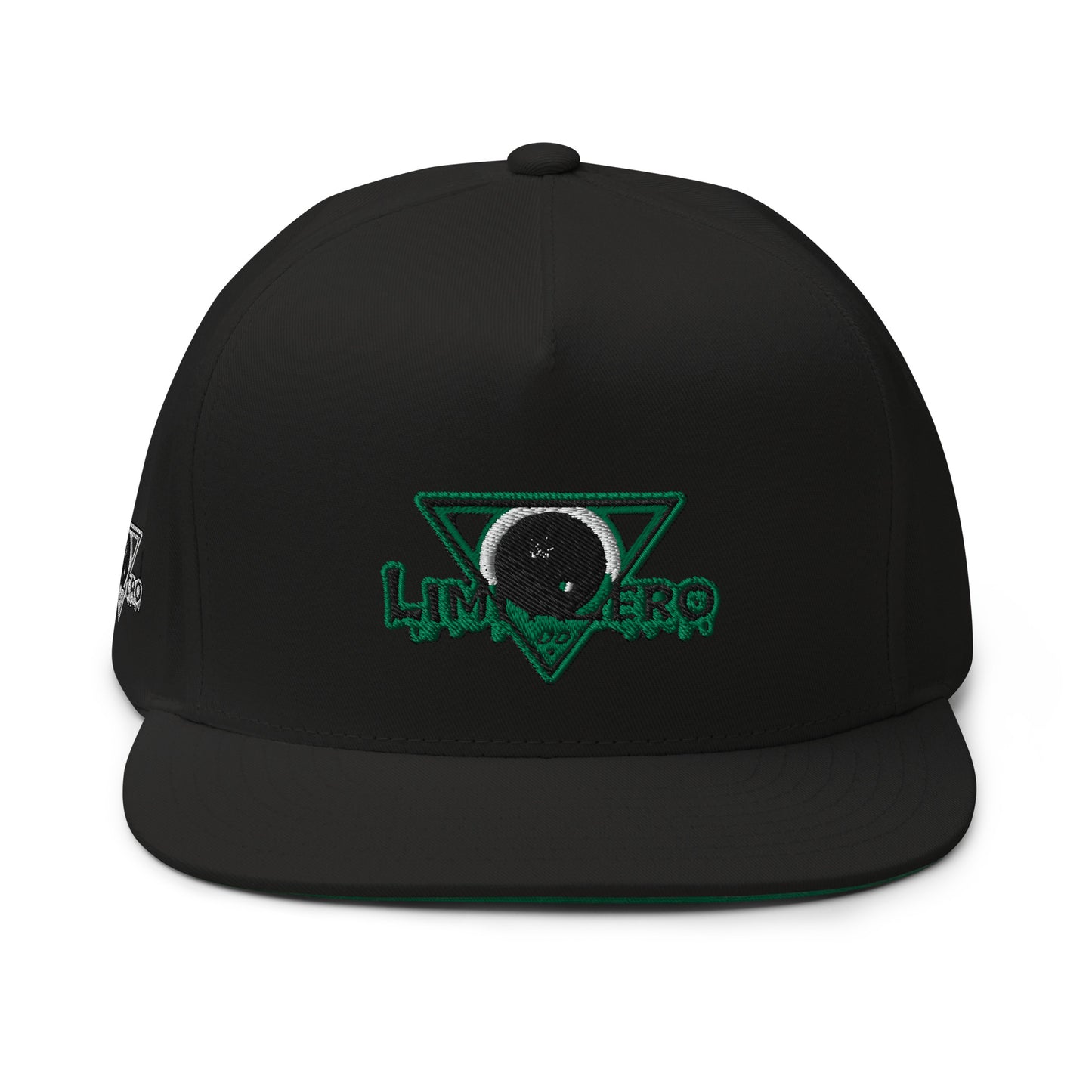 LimitZero LimitedEdition Embroided green logo FlaptCap (Green visor)