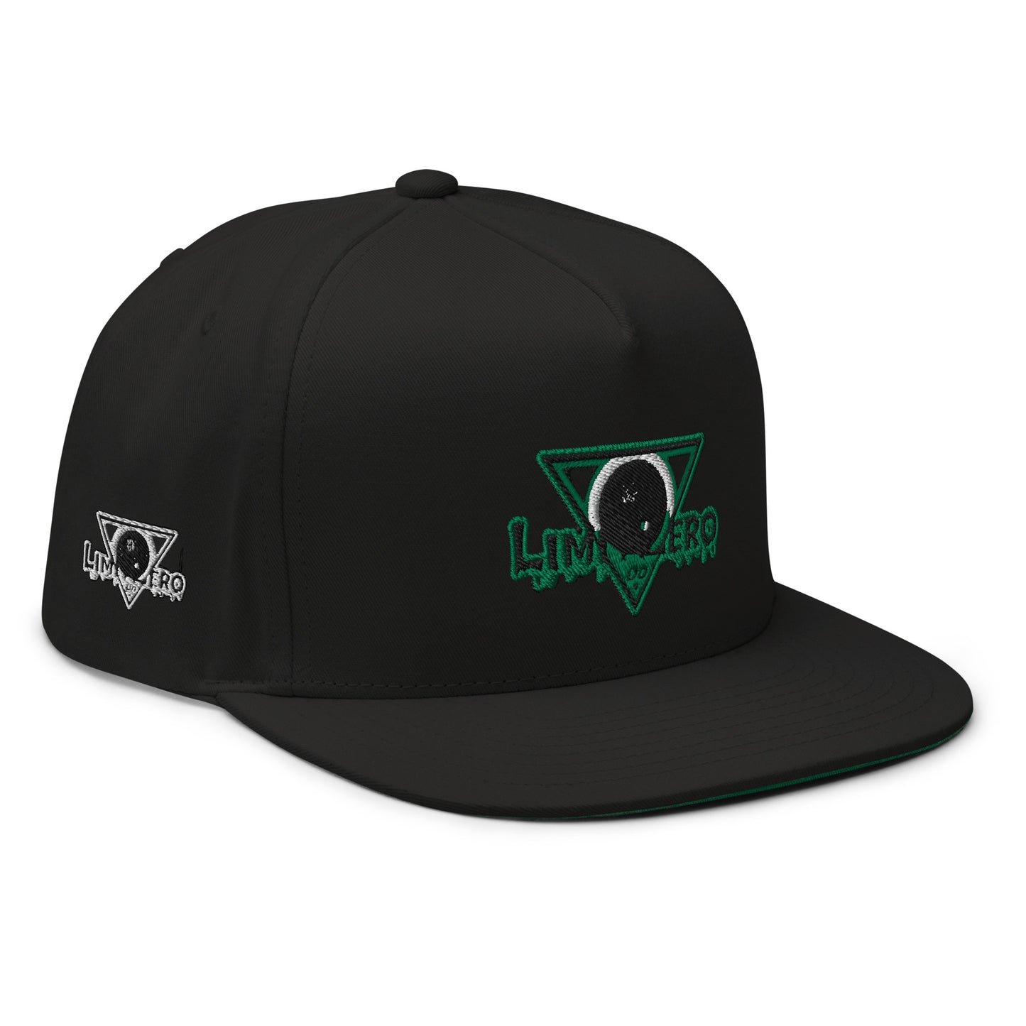 LimitZero LimitedEdition Embroided green logo FlaptCap (Green visor)