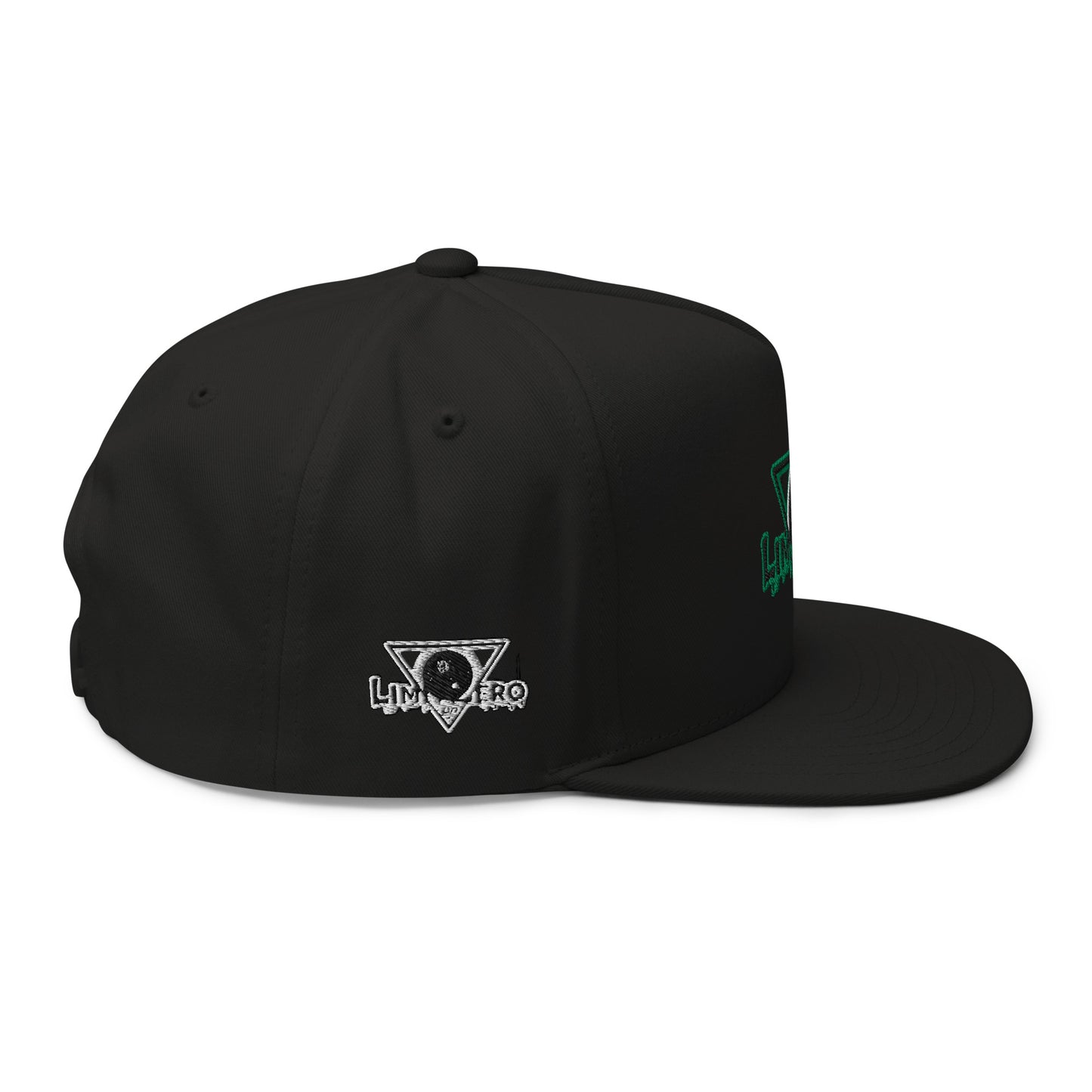 LimitZero LimitedEdition Embroided green logo FlaptCap (Green visor)